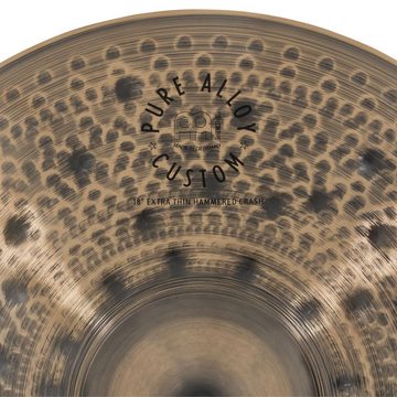 Meinl Percussion Becken, PAC18ETHC Extra Thin Hammered Pure Alloy Custom Crash 18" - Crash Be