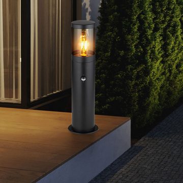 Globo LED Außen-Stehlampe, Leuchtmittel inklusive, Warmweiß, Farbwechsel, Sockelleuchte Außenstehlampe dimmbar Fernbedienung Gartenlampe RGB LED