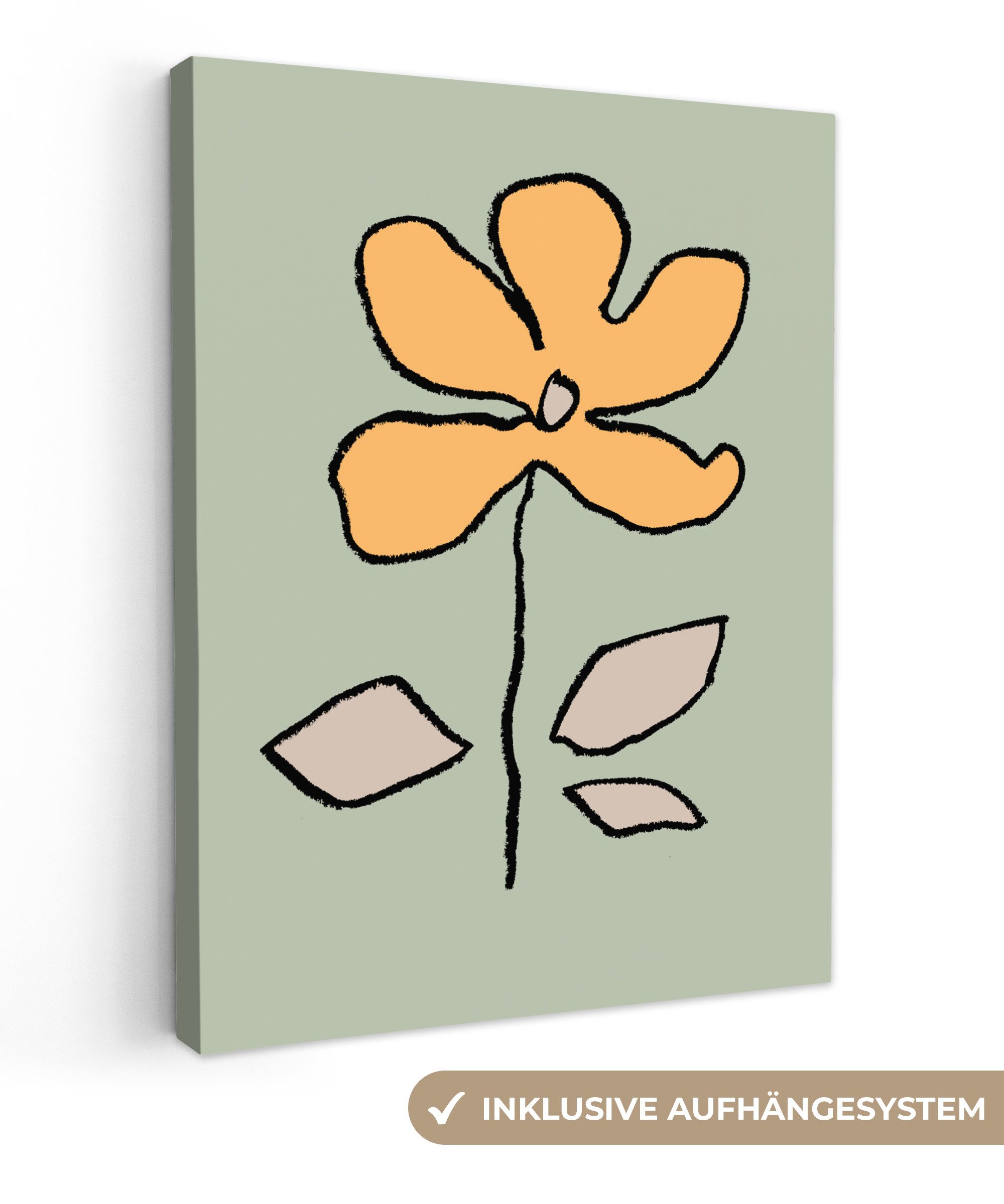 OneMillionCanvasses® Leinwandbild Blume - Gelb - günstig online kaufen