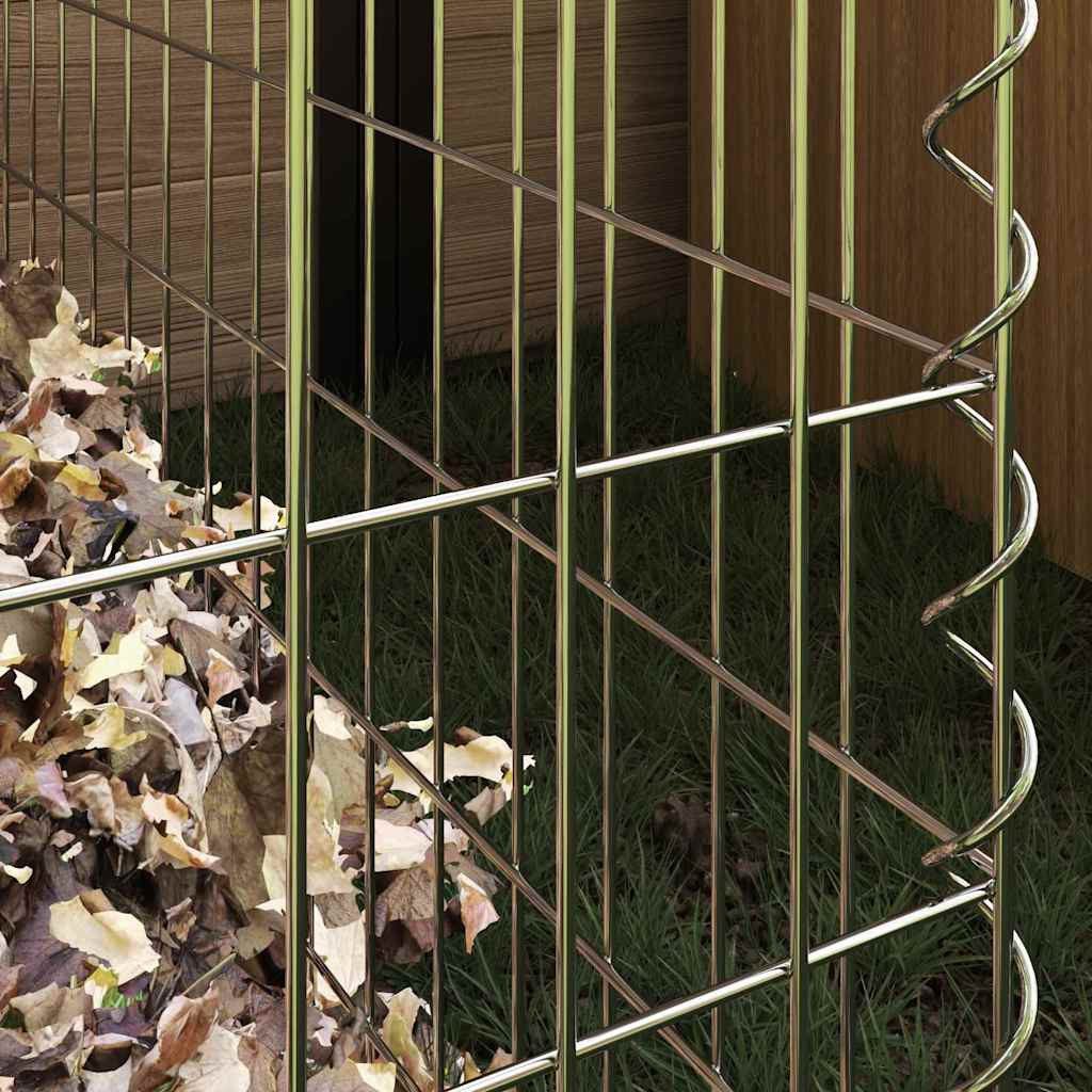 vidaXL Gartenzaun Komposter Grau Stahl, (1-St) günstig online kaufen