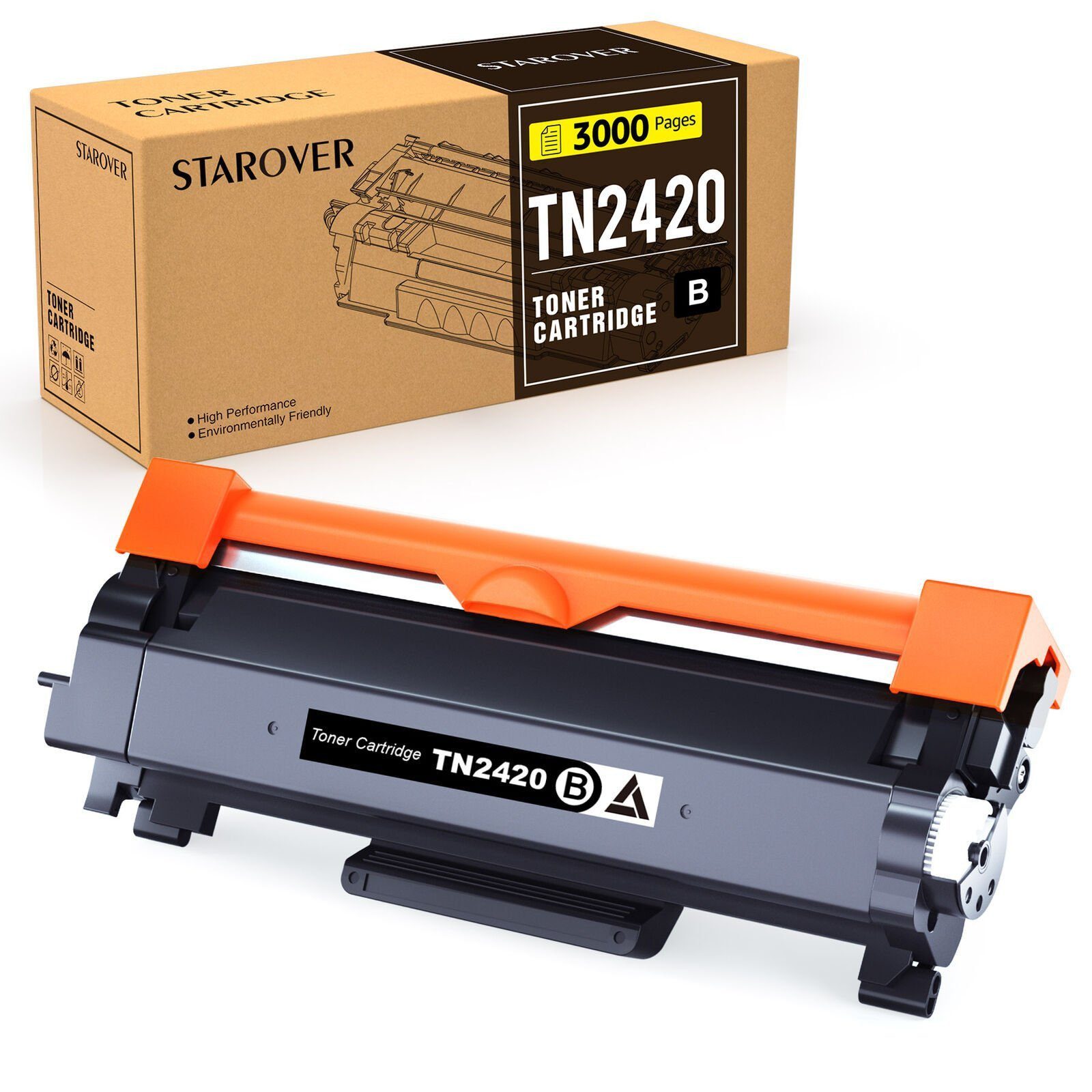STAROVER Tonerpatrone 3000 Seiten TN2420 TN-2410 Toner für Brother MFC-L2710DN, (MFC-L2710DW MFC-L2710DN MFC-L2750DW), HL-L2350DW HL-L2730DN DCP-L2530DW