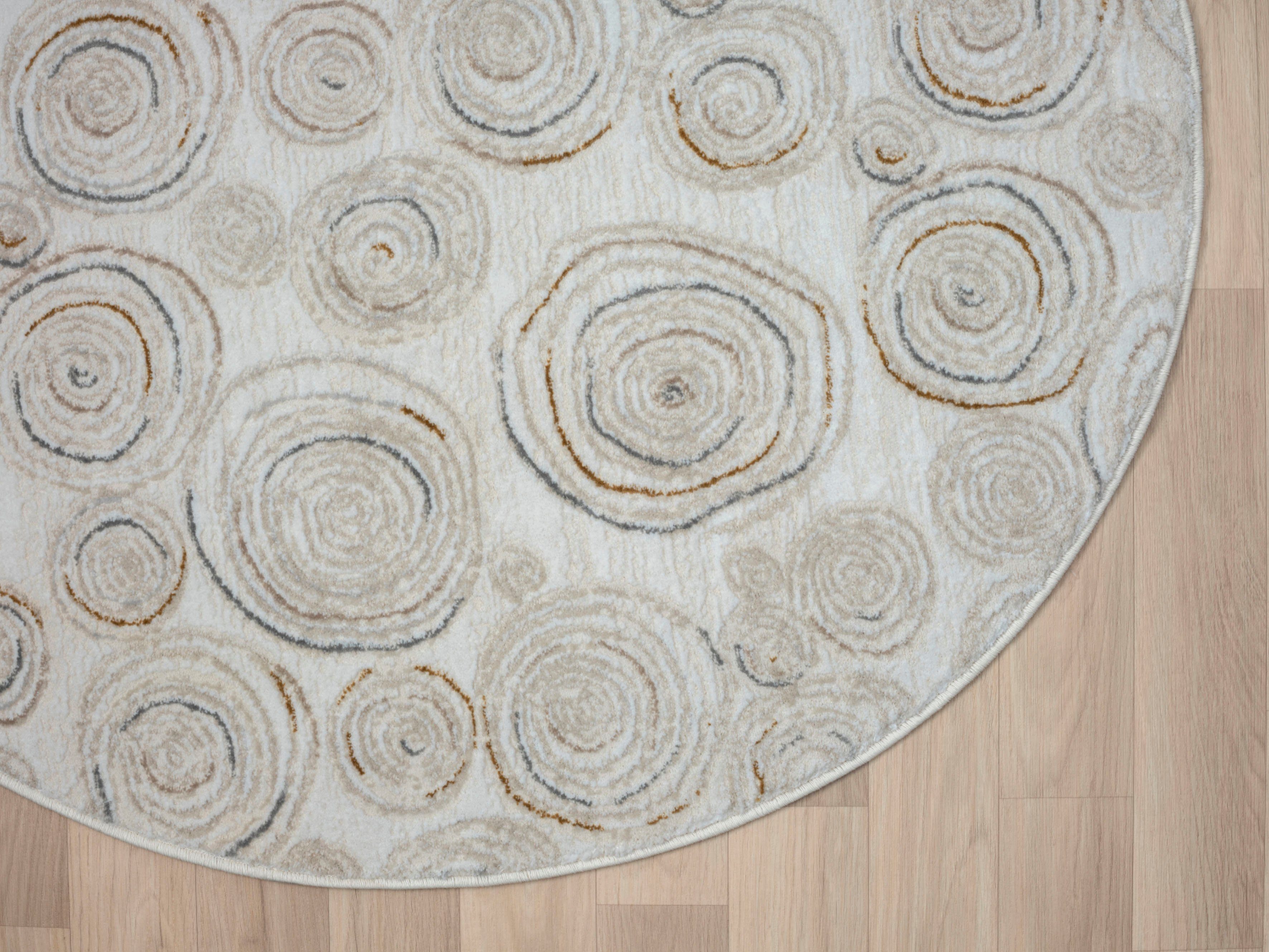 Myflair Möbel & Accessoires Teppich My Style, rund, Höhe: 10 mm, Kurzflor, Scandi-Design, besonders weich durch Microfaser