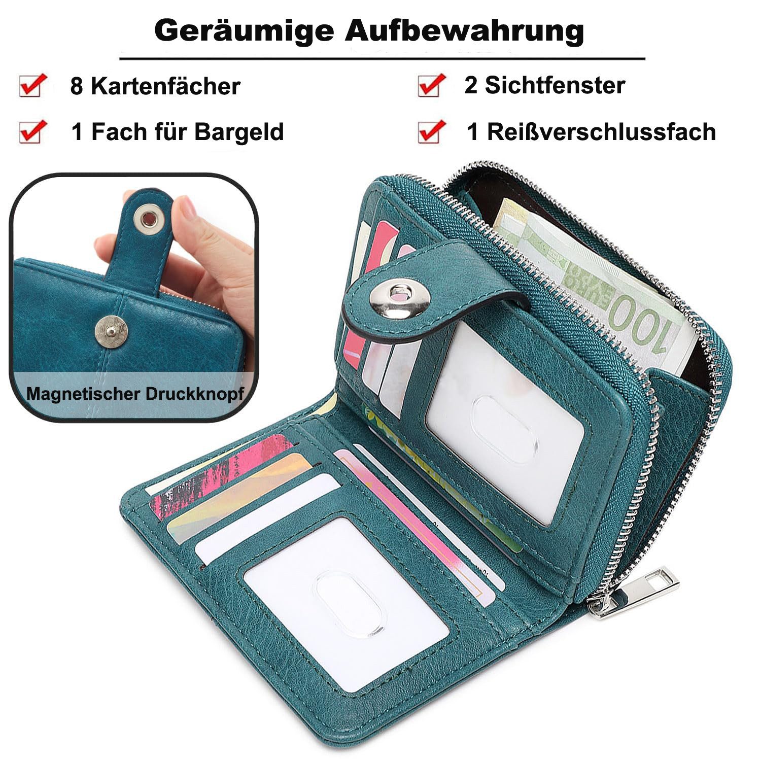 Coonoor Geldbörse Damen Geldbörse mit RFID-Schutz günstig online kaufen