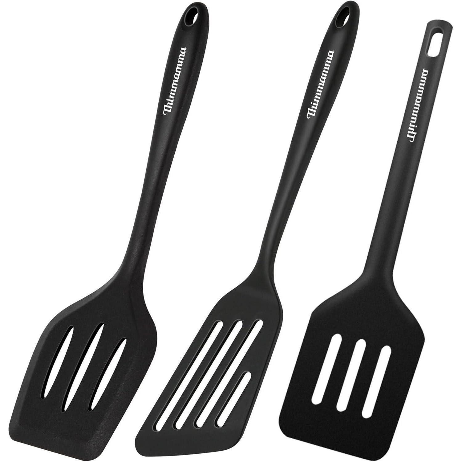 LuxusKollektion Pfannenwender Pfannenwender Set Silikon Spatel BPA-frei 3-teilig