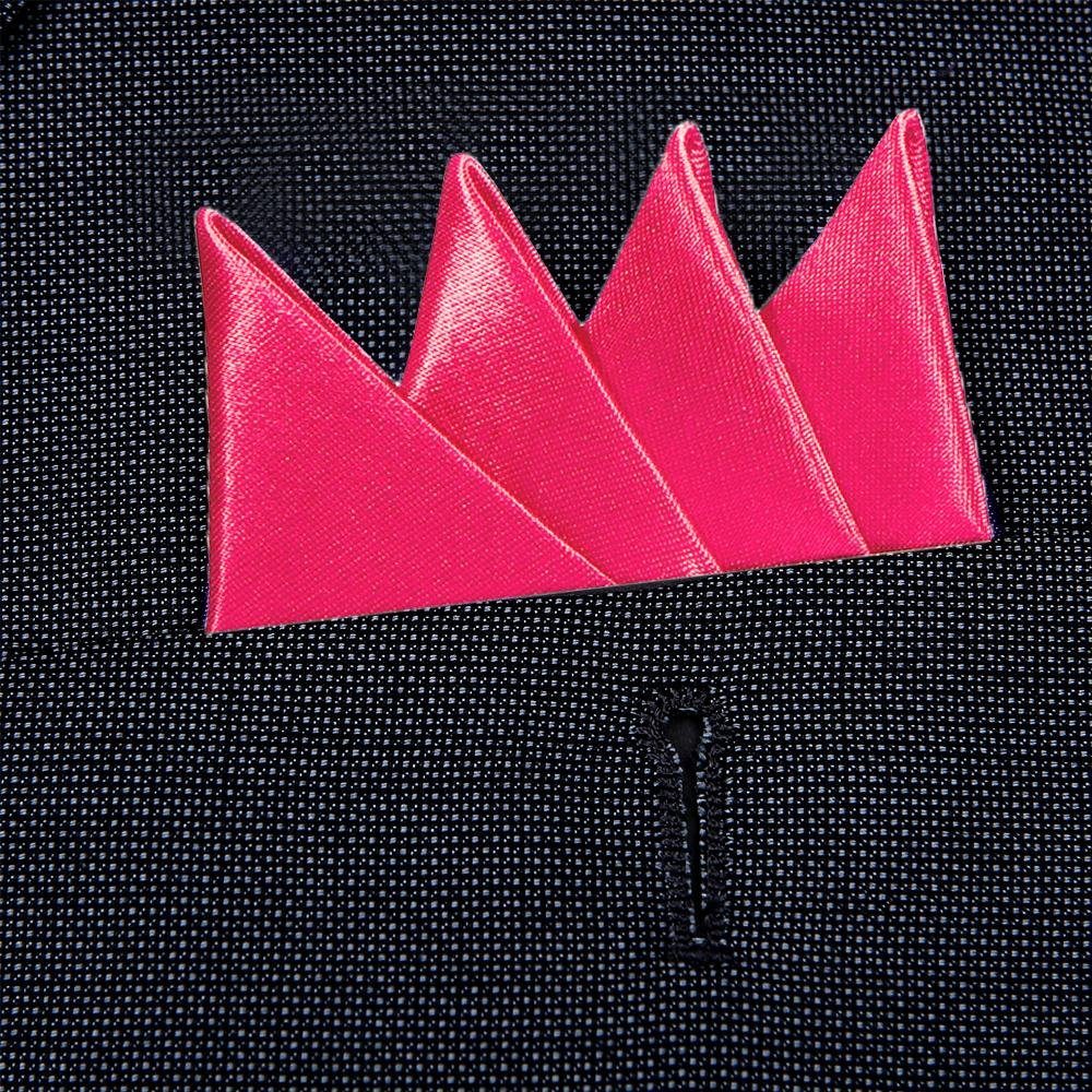 DonDon Einstecktuch DonDon Einstecktuch pink (Packung, mit Karton Herren vorgefaltet Seidenlook vorgefaltet, verstärkt, den für perfekten Sitz, 1-St)