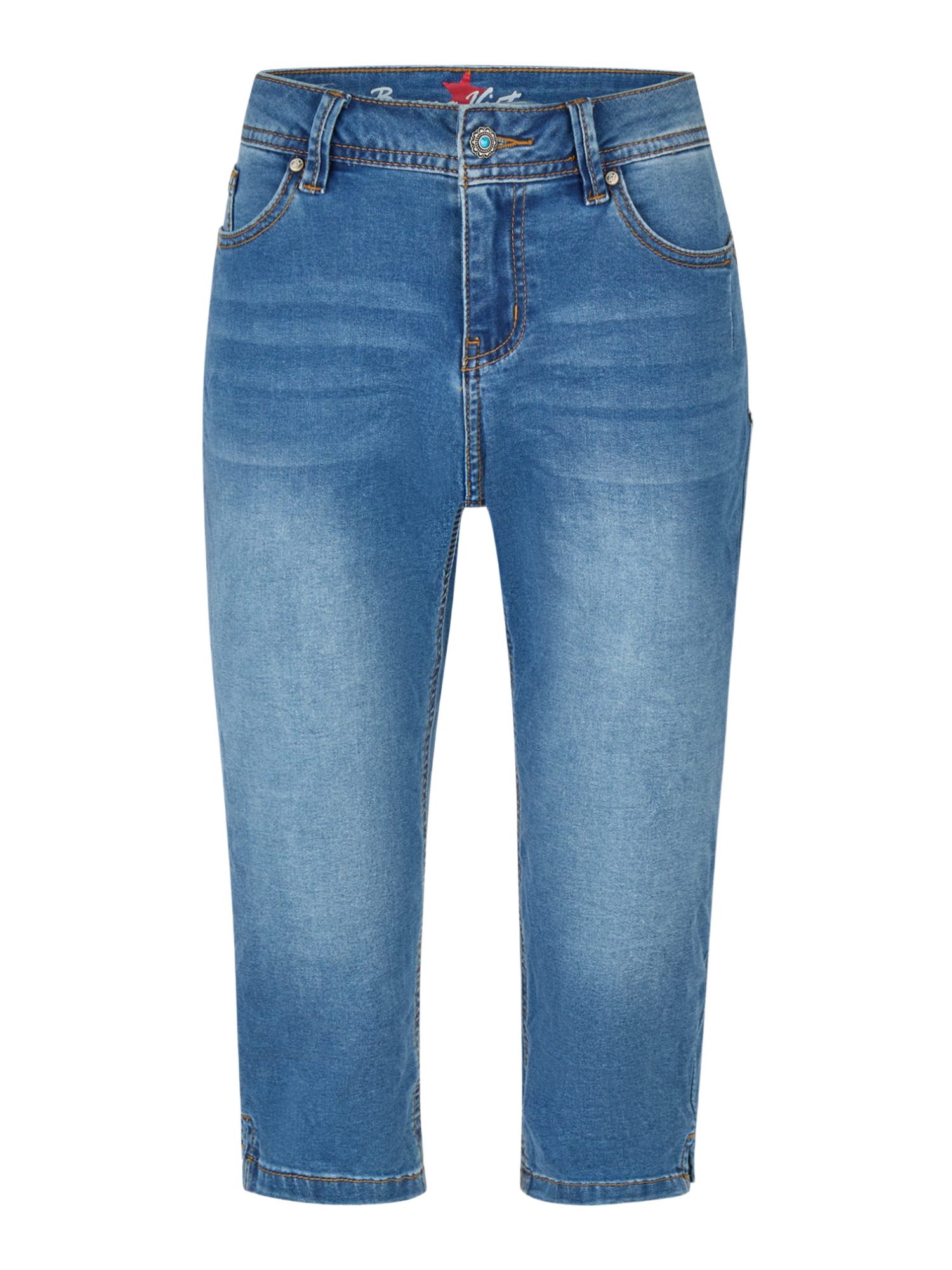 Buena Vista Stoffhose blau,Casual,Baumwolle,Unifarben,Regular Fit,Hoch