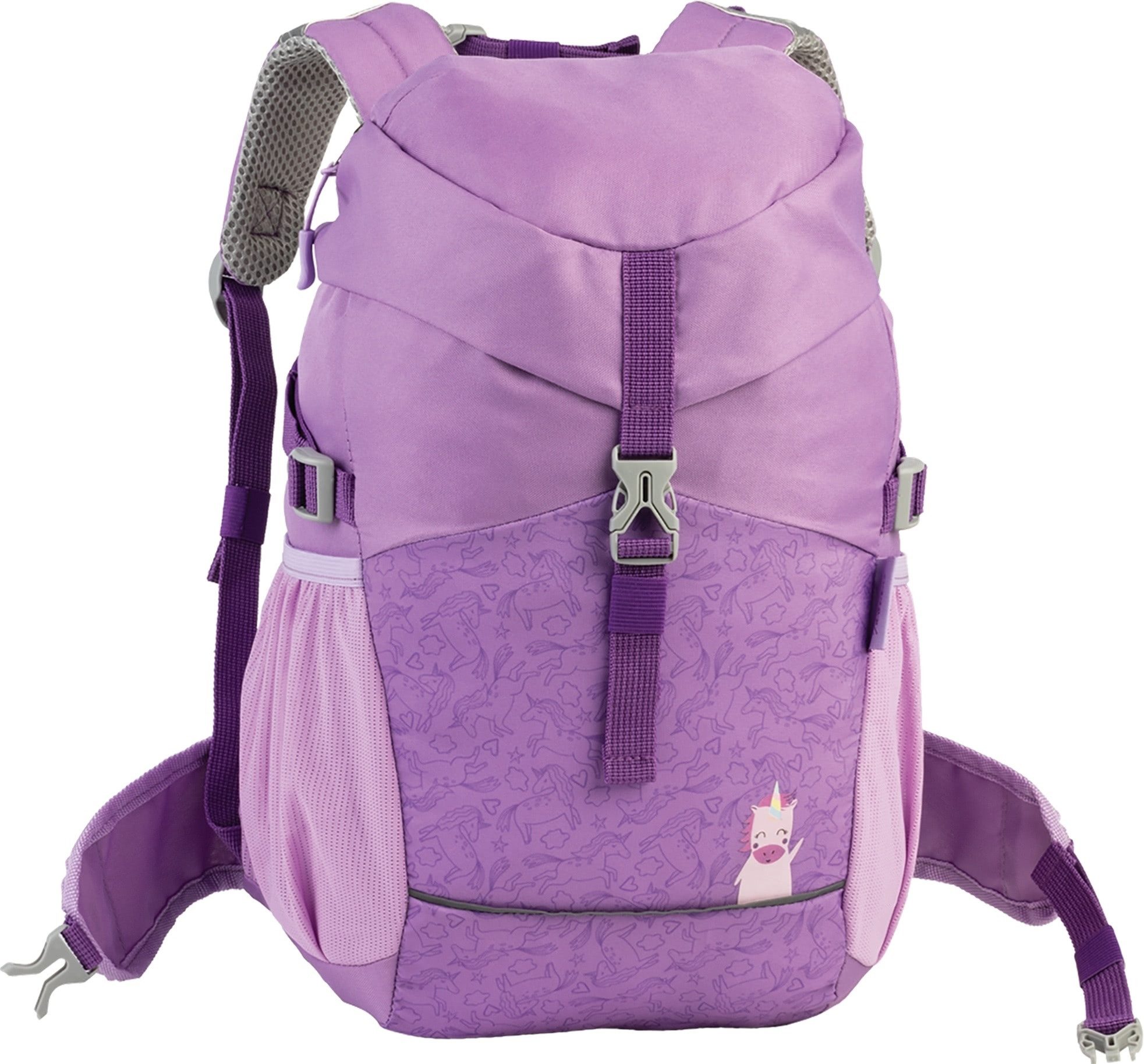 fabrizio® Rucksack Fabrizio Rucksack violett Polyester, Kinder Kinderrucksack Polyester, recycelt, violett ca. 19cm hoch