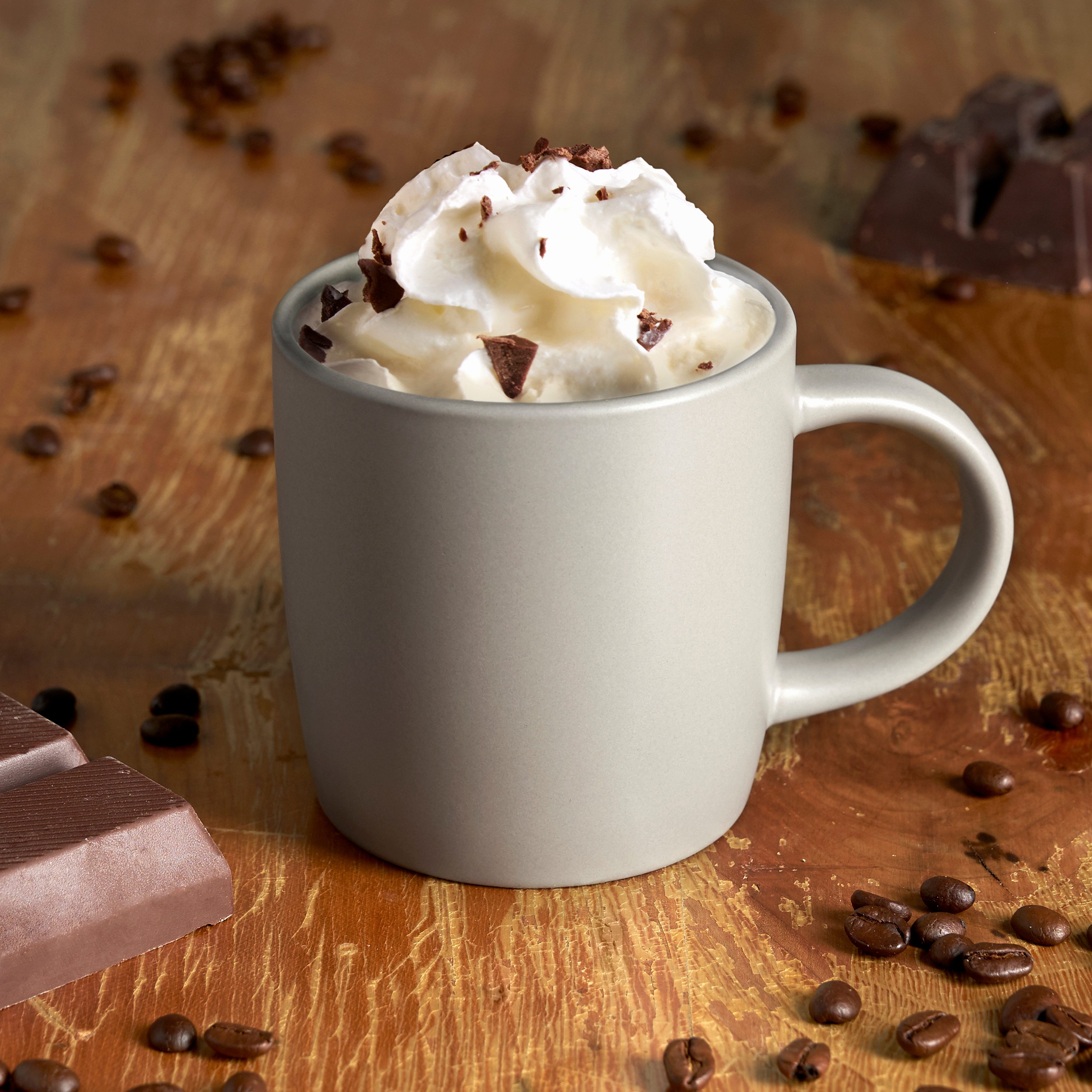 van Well Becher Kaffeebecher 380 ml Grigio, 4 Stück, 4-tlg., Steingut, spülmaschinen- und mikrowellengeeignet