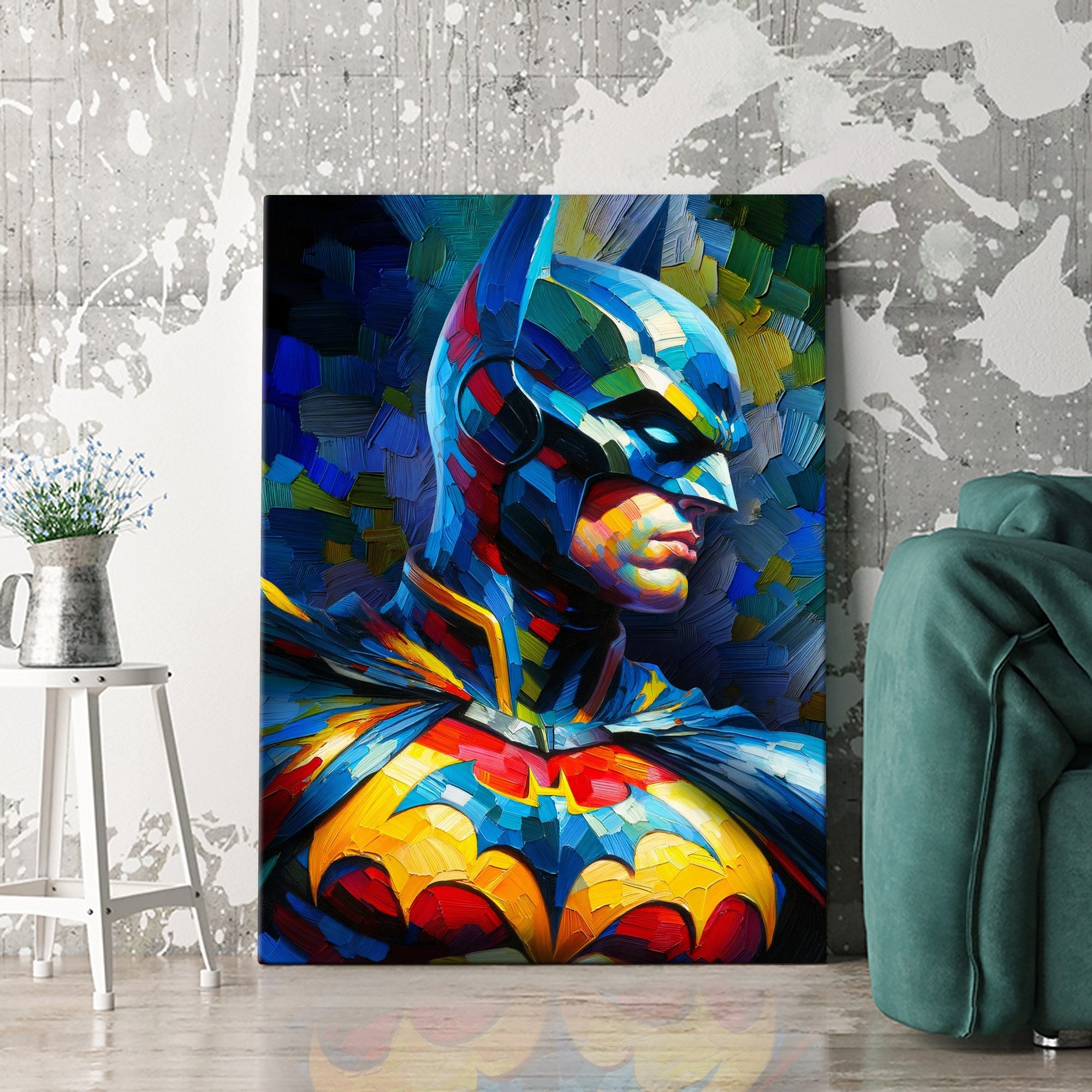 Artmazing Leinwandbild I Am Batman, XXL Leinwand 120x80, Плакат & Kunstdrucke, Celebrities, I Am Batman