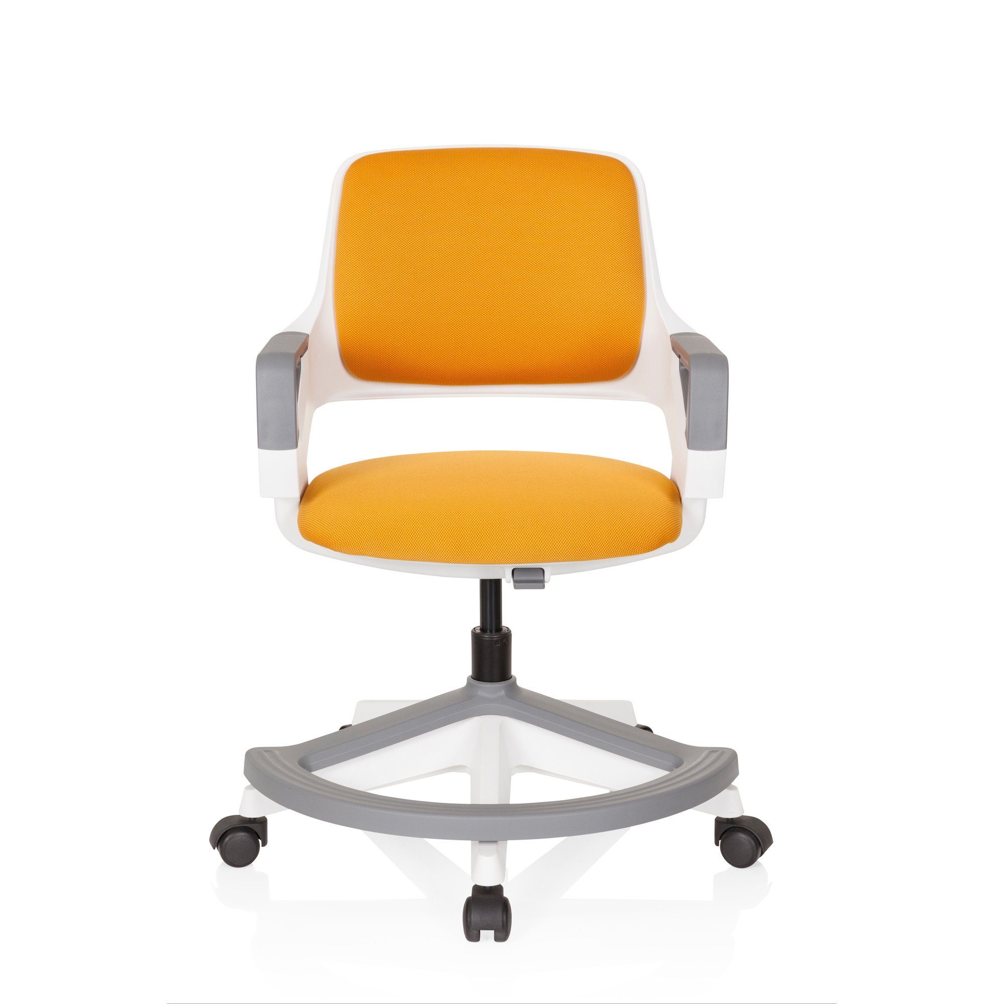 hjh OFFICE Drehstuhl Kinderdrehstuhl KID FLEX Stoff mit Armlehnen (1 St), mitwachsend, ergonomisch Orange | Kinderdrehstühle