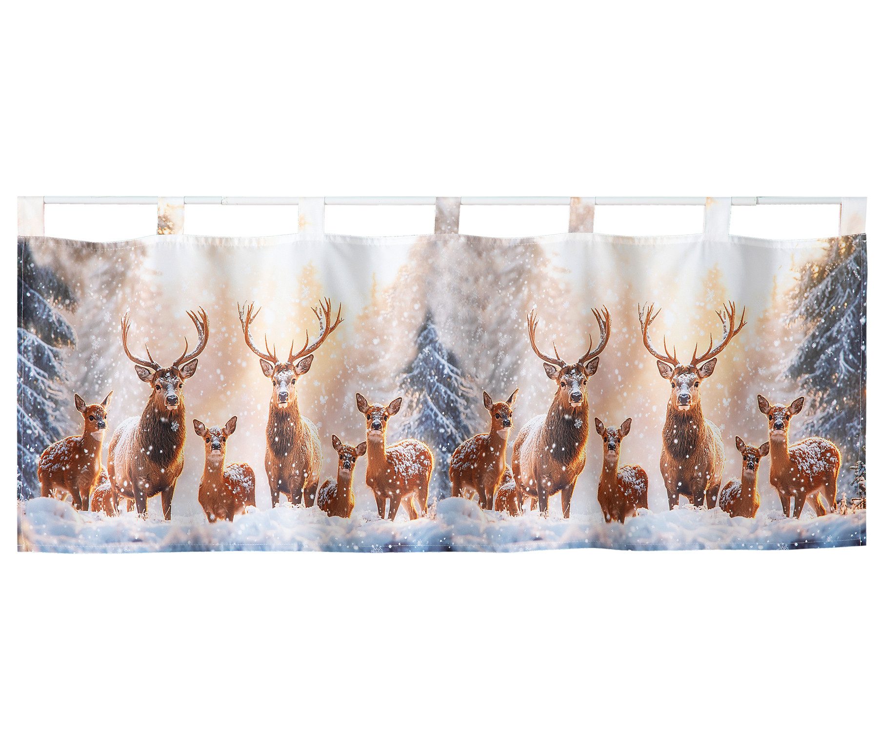 heimtexland Scheibengardine Weihnachten Deko Gardine Bistro günstig online kaufen