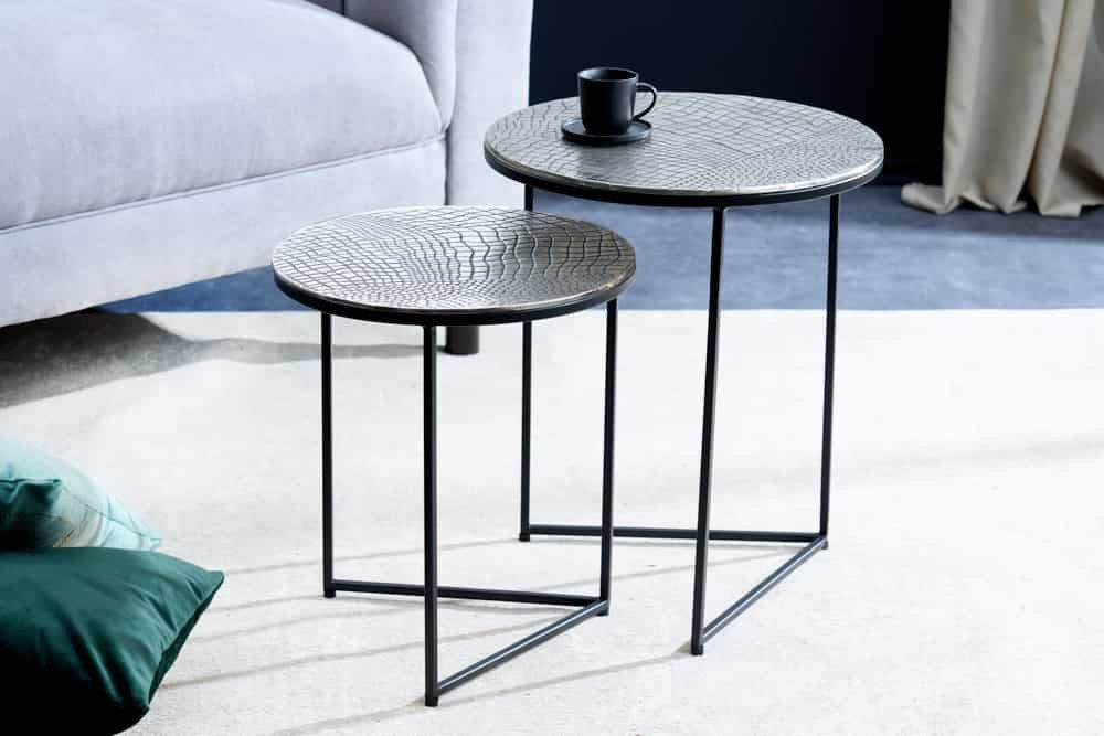 riess-ambiente Couchtisch ELEMENTS Ø40cm silber antik (Set, 2-St), Wohnzimm günstig online kaufen