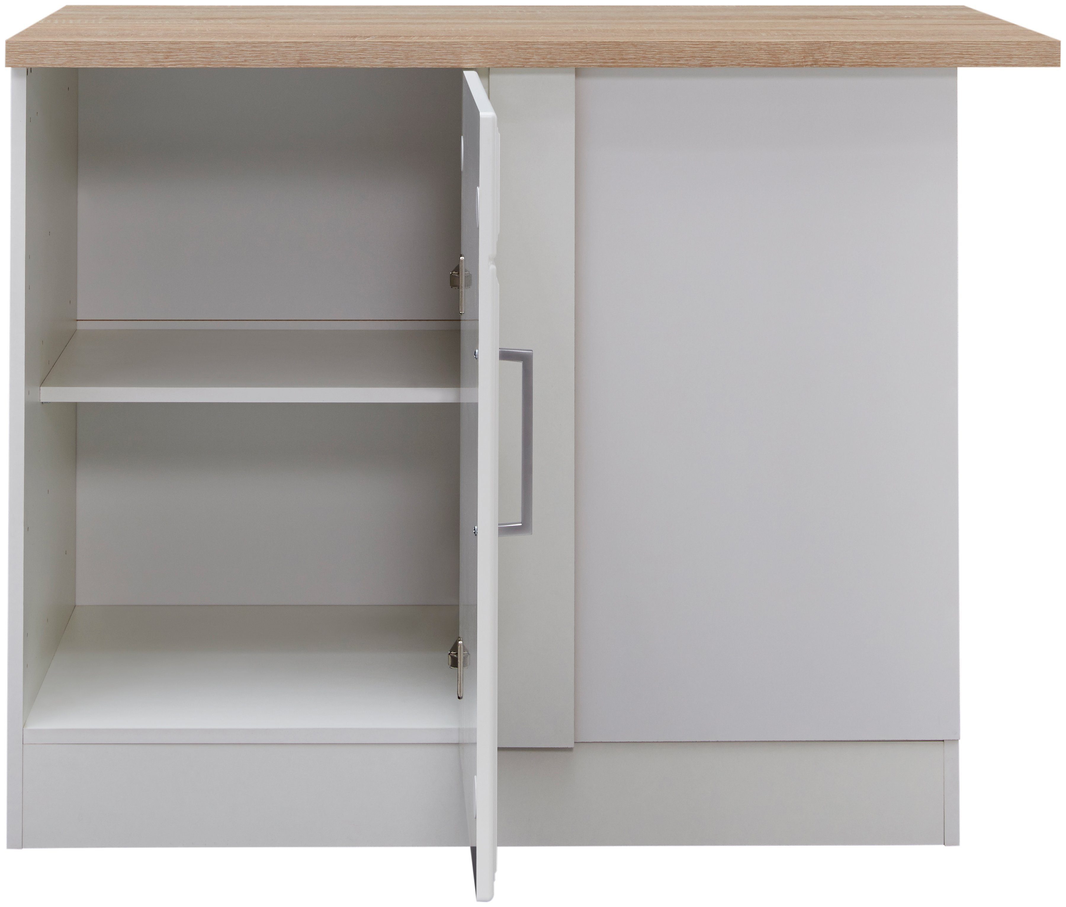 KOCHSTATION Eckunterschrank KS-Stockholm hochwertige MDF-Fronten