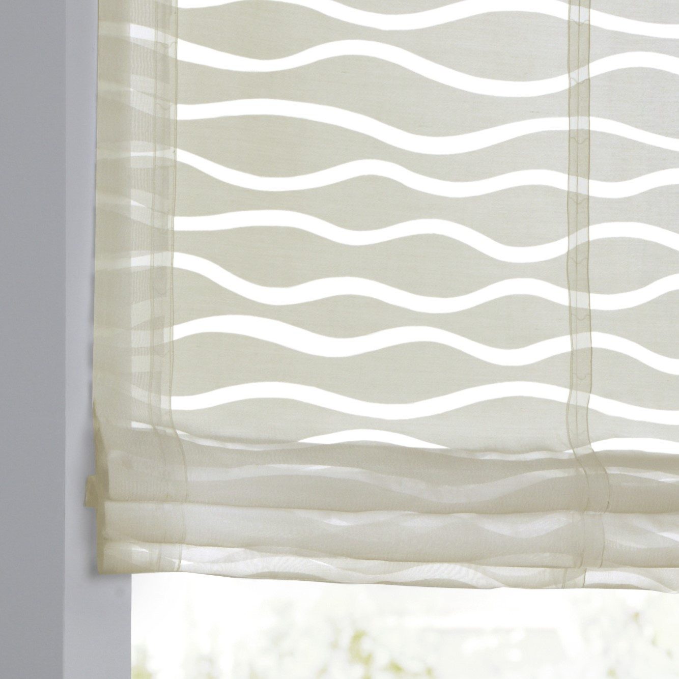 Kutti Raffrollo Enya, mit Hakenaufhängung, ohne Bohren, freihängend, Montage ohne Bohren, incl. Fensterhaken