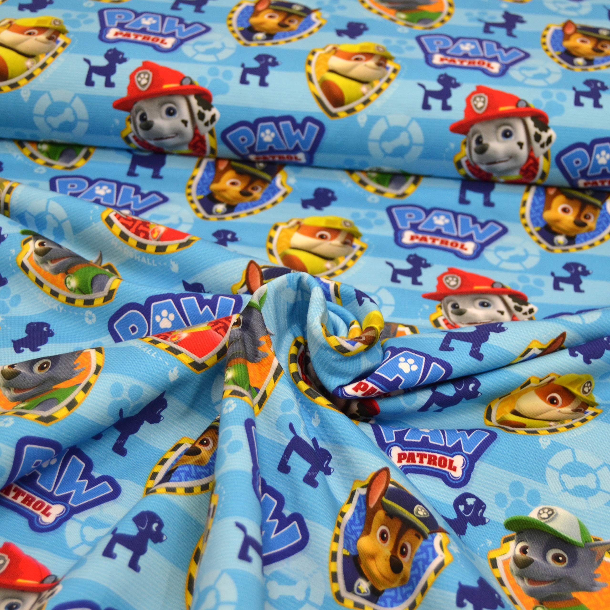 MAGAM-Stoffe Stoff "Paw Patrol", Kinder Jersey ÖKO-TEX Meterware ab 50cm
