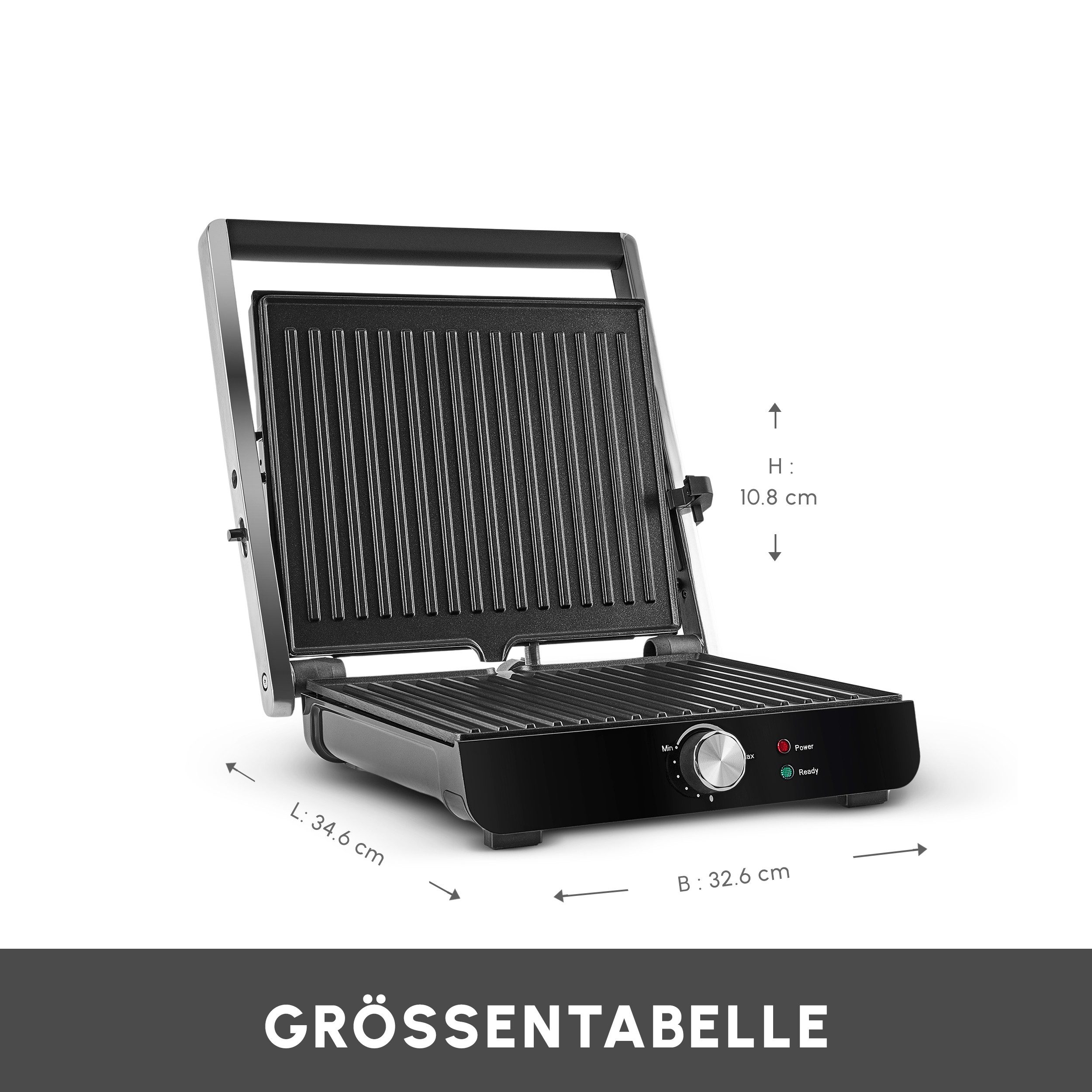 Karaca Toaster Karaca Toastmaster Inox Sandwichmaker & Kontaktgrill, 2000 W