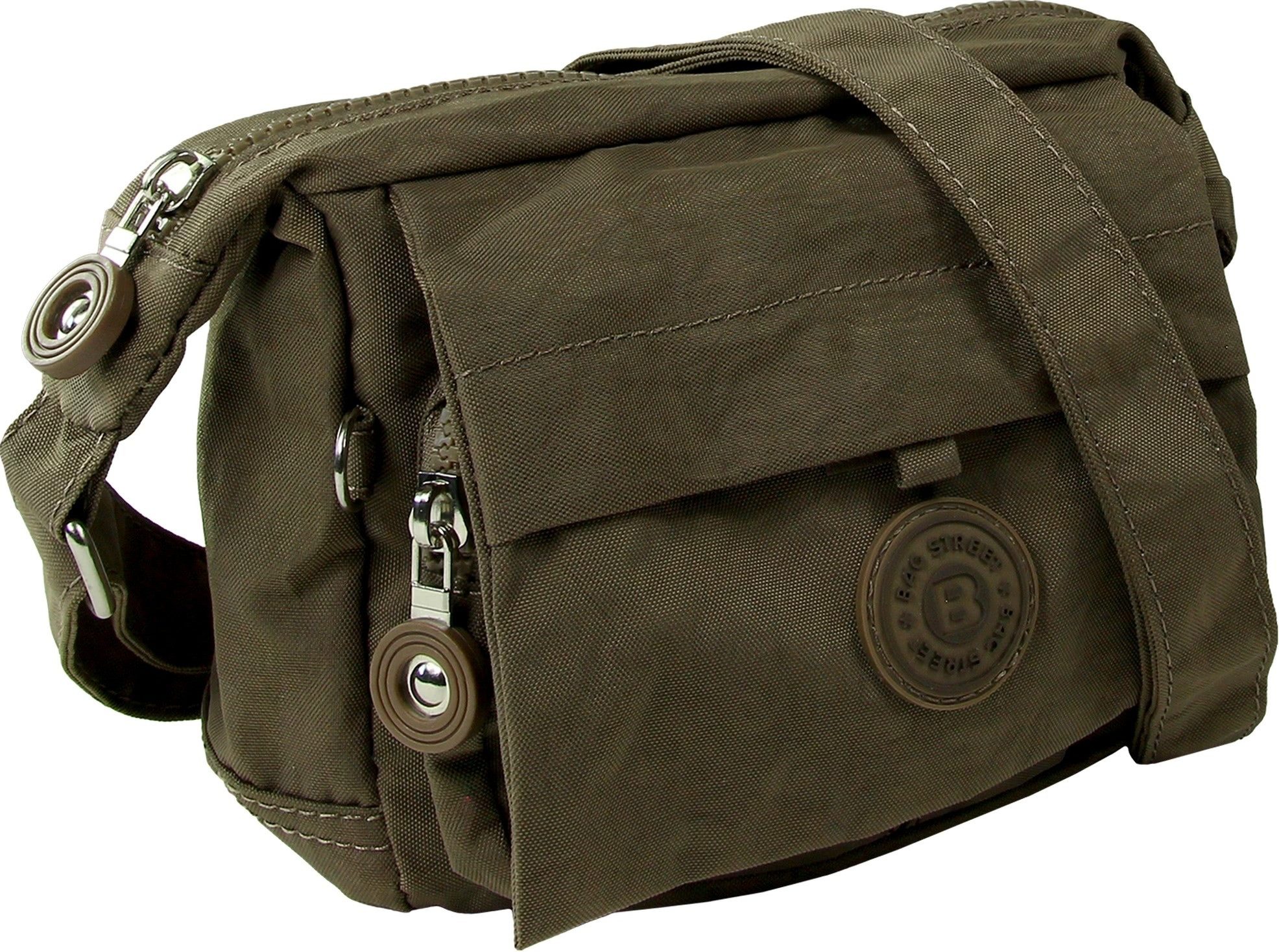 BAG STREET Handtasche Handtasche Abendtasche Nylon braun Damen (Handtasche), Damen, Jugend Tasche aus Crinkle Nylon in hellbraun ca. 17cm Breite