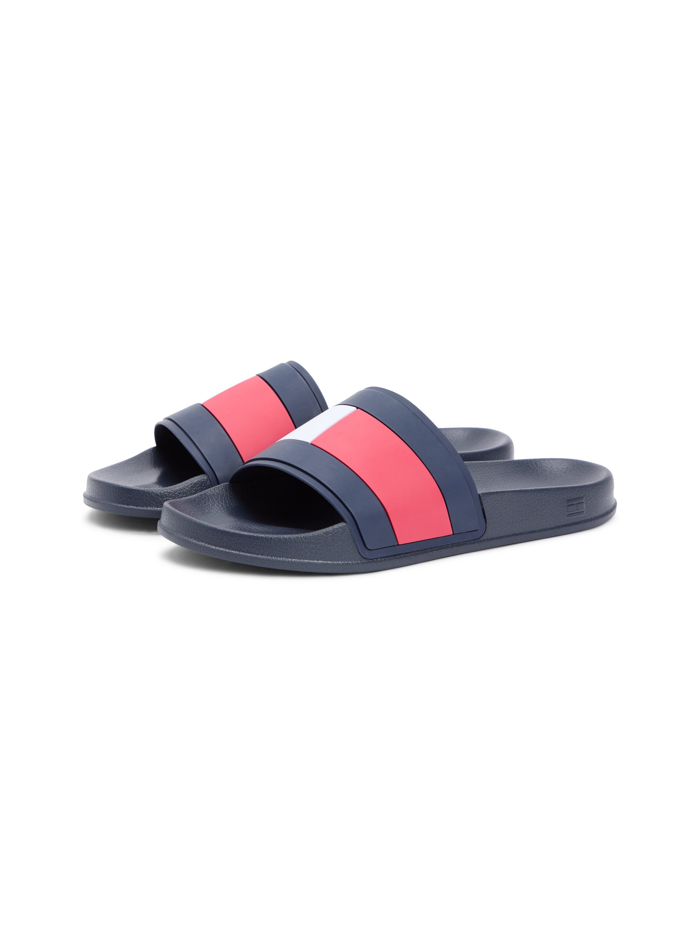 Tommy Hilfiger CORE HILFIGER FLAG POOL SLIDE Pantolette Strandschuh, Flats, günstig online kaufen