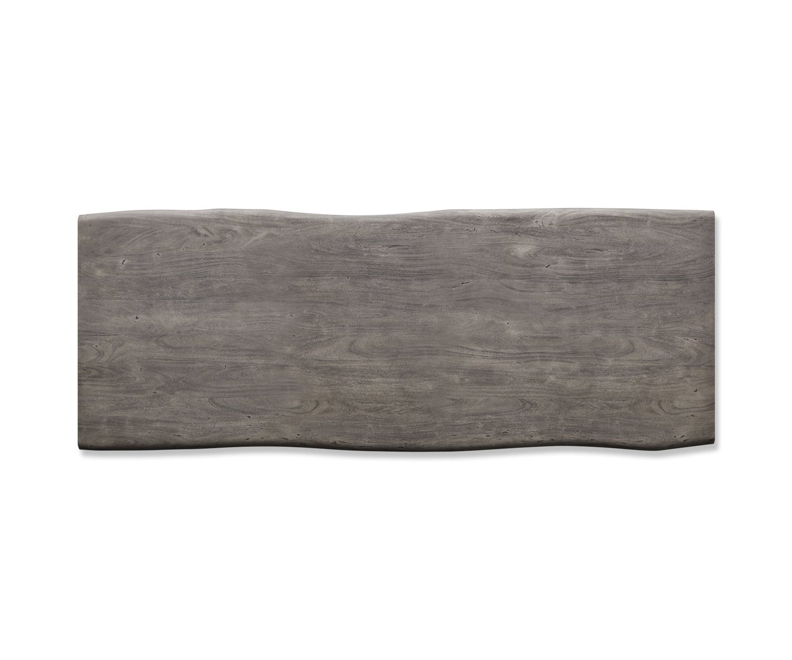 DELIFE Esstischplatte Edge, Akazie Platin 260x100cm XL Live-Edge