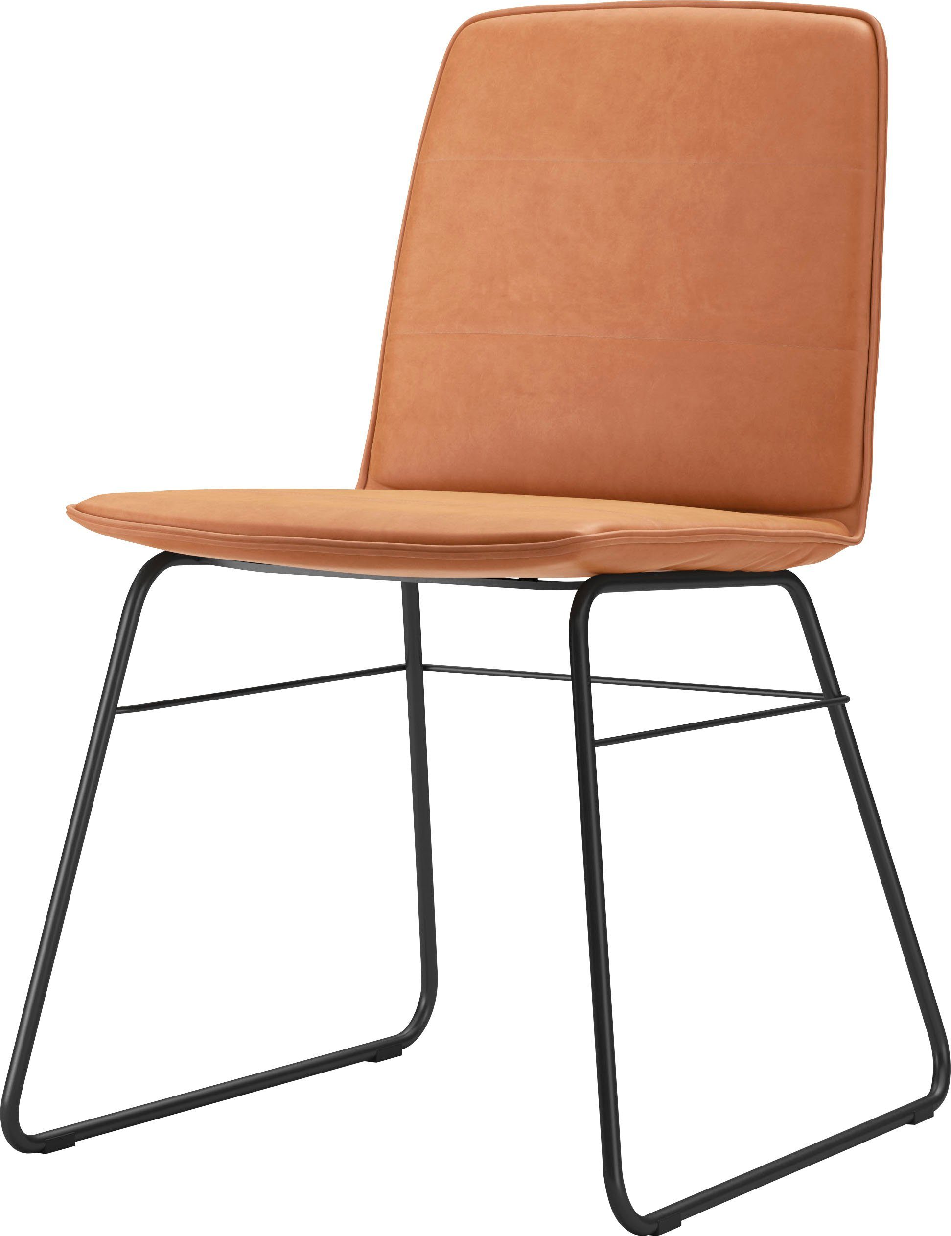 freistil ROLF BENZ Schalenstuhl 118, Stahlrohraußengestell tiefschwarz mit Husse