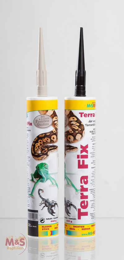M&S Reptilien Terrarium Terra Fix - 290ml Kartusche - Farbe: schwarz (ehem. Terra Bond)
