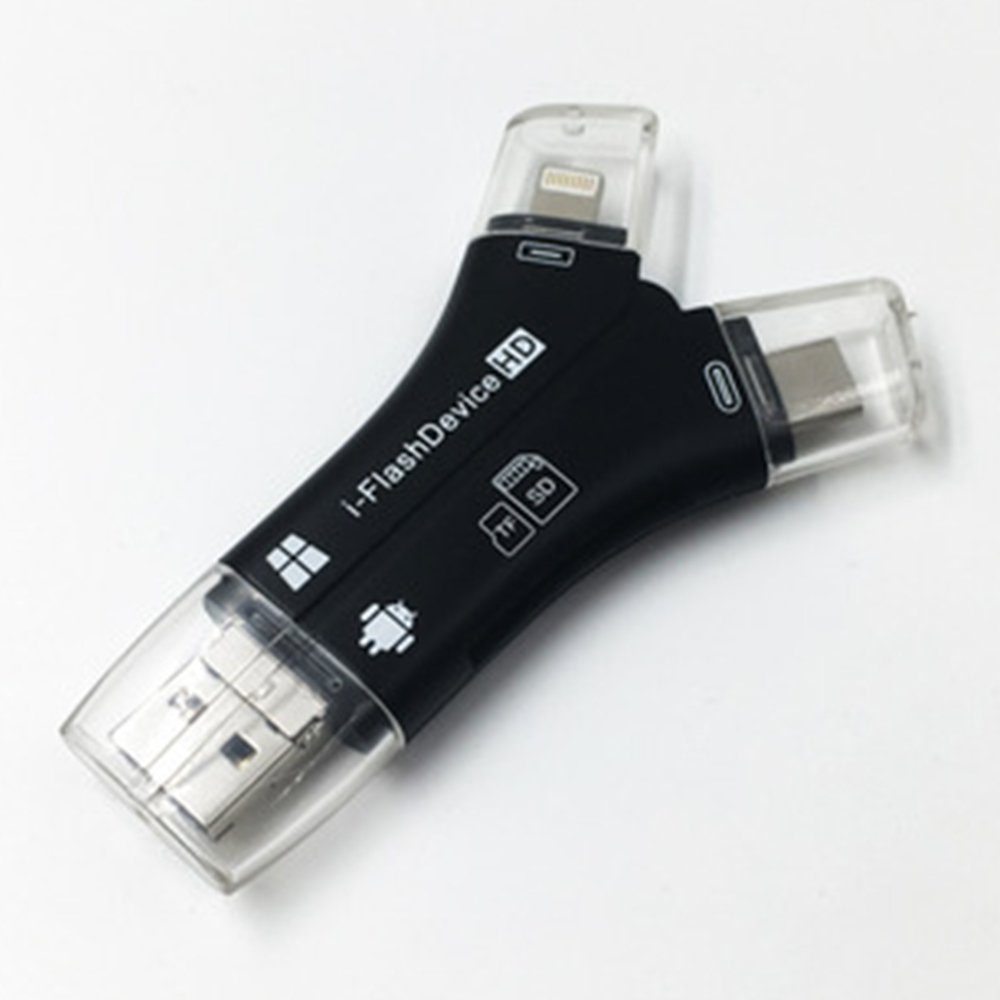 Type C USB 8Pin OTG SD Micro SD/ TF Card Reader for iPad iPhone Samsung Android 