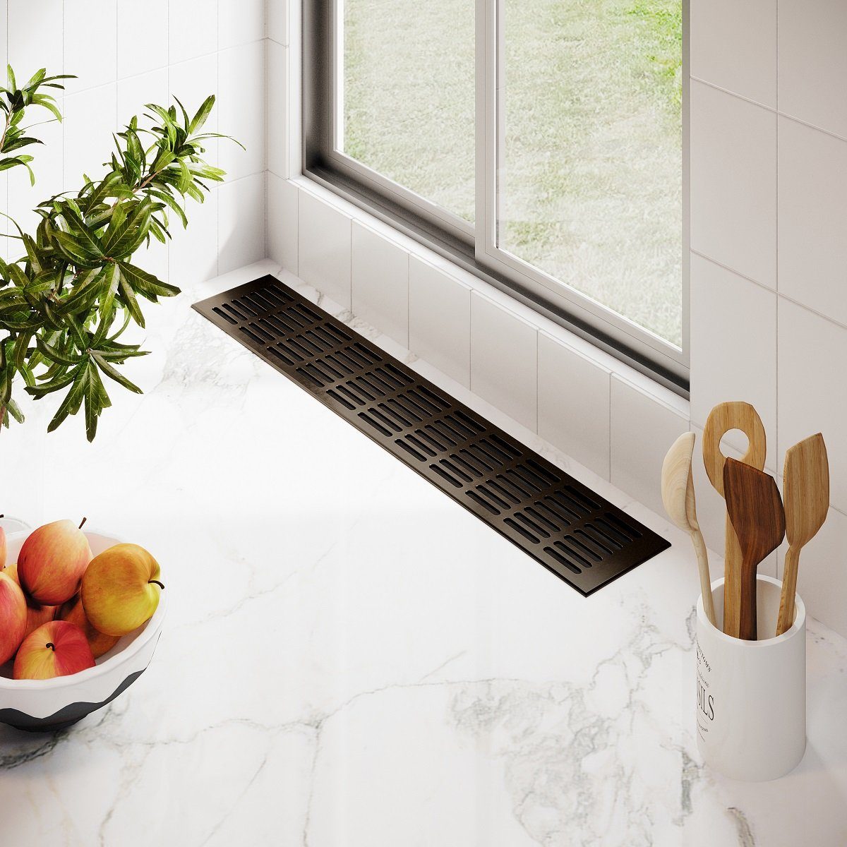 MS Beschläge Lüftungsgitter Aluminium Stegblech Braun eloxiert Heizungsgitter