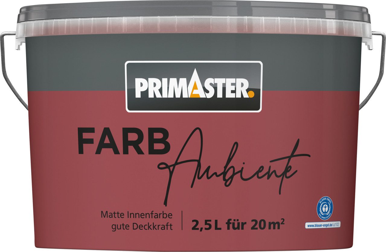 Primaster Wandfarbe Primaster Farbambiente Wandfarbe matt samtrot 2,5