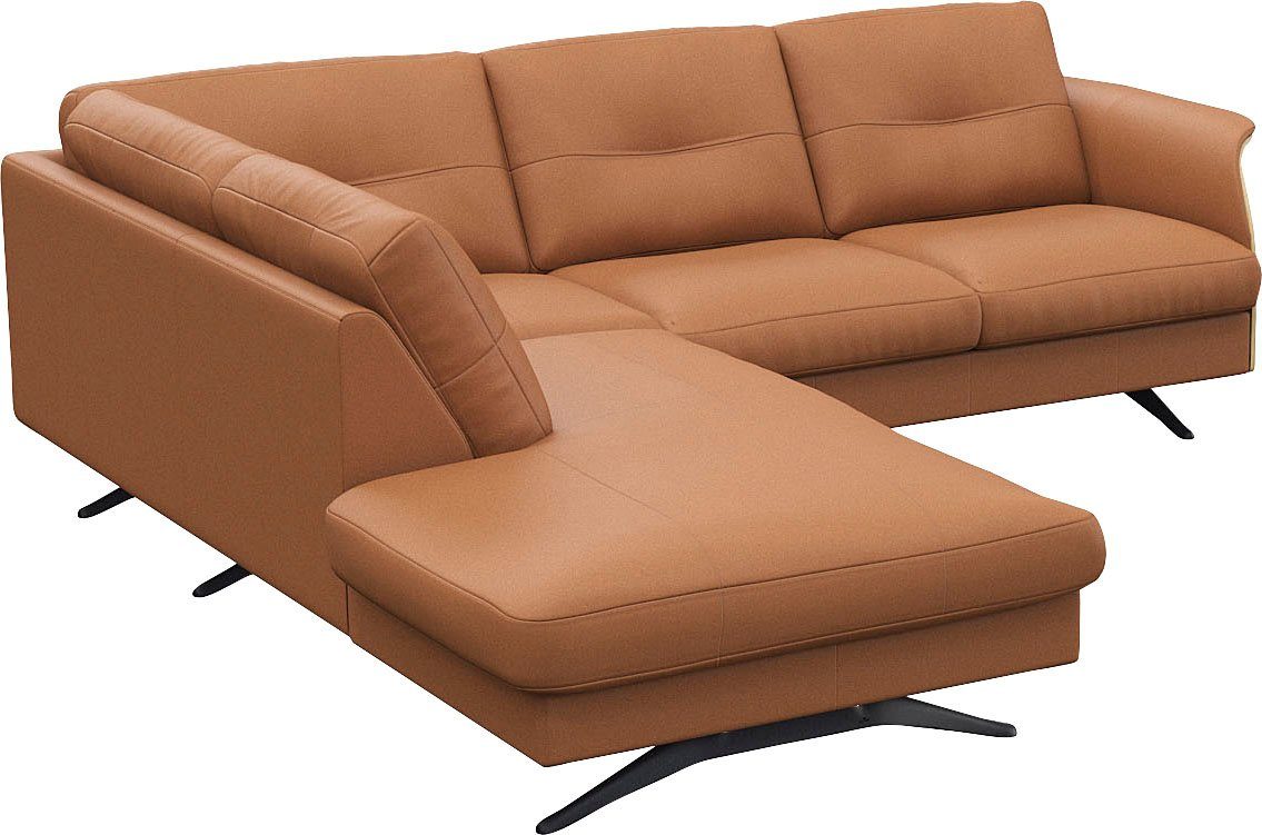 FLEXLUX Ecksofa Glow, super bequem durch hochwertigem Sitzaufbau mit Federkern, L-Form, Modernes skandinavisches Design