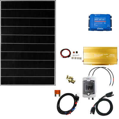 Lieckipedia 415 Watt Insel Solaranlage 24V/230V, Spannungswandler, Basisset, EcoDe Solar Panel, Schindeltechnik