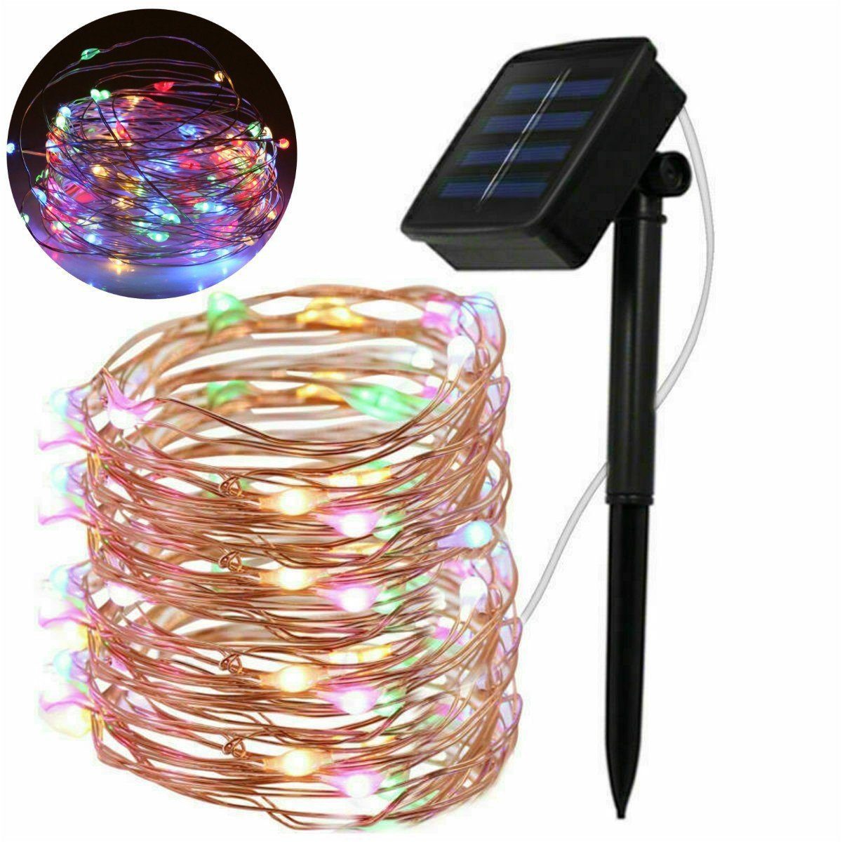 LETGOSPT LED Solarleuchte Solar 100/200 LEDs günstig online kaufen