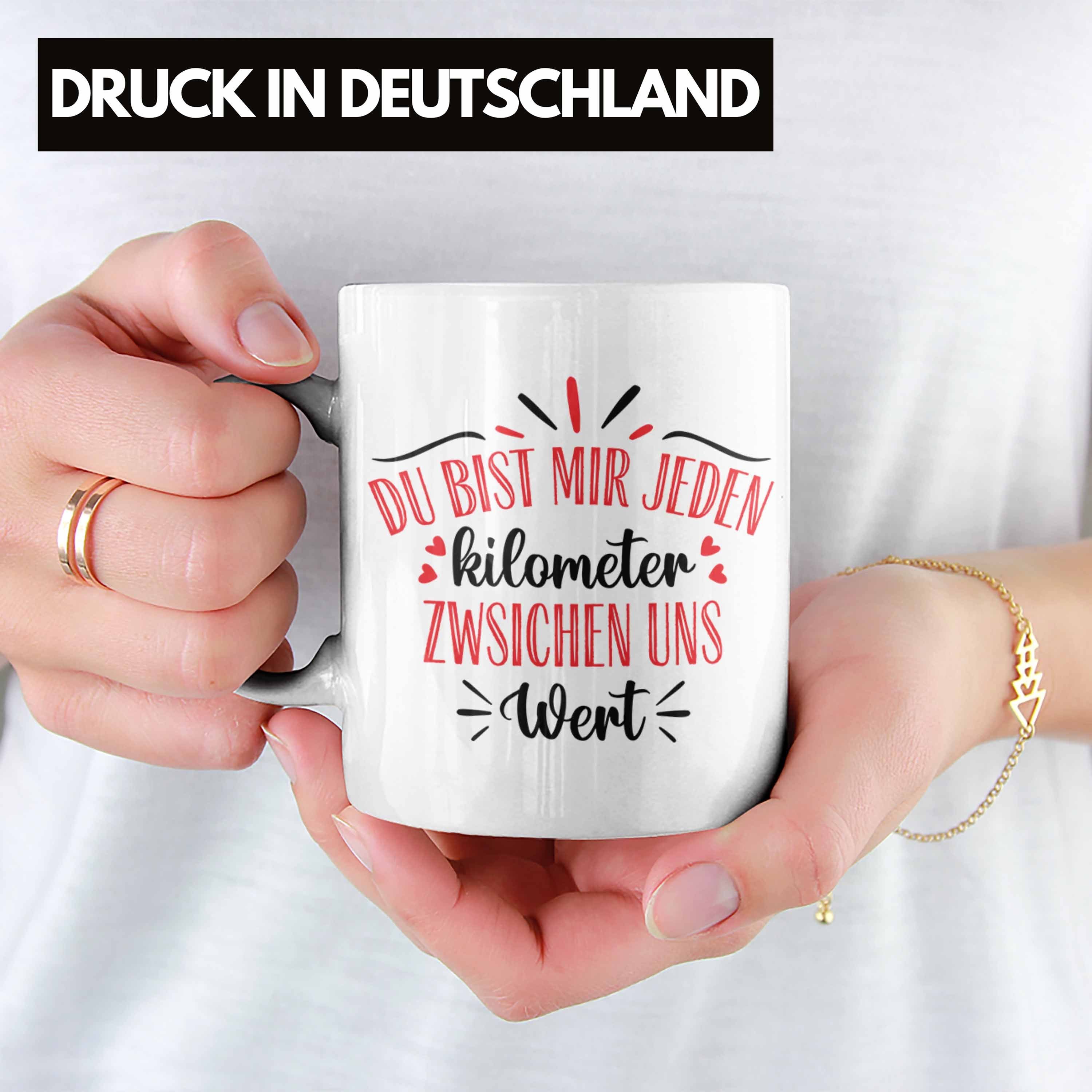 Geburtstag Ihn Valentinstag - Freund für Trendation Geschenk Tasse Geschenk Sie Tasse Trendation Weiss mit Fernbeziehung Spruch