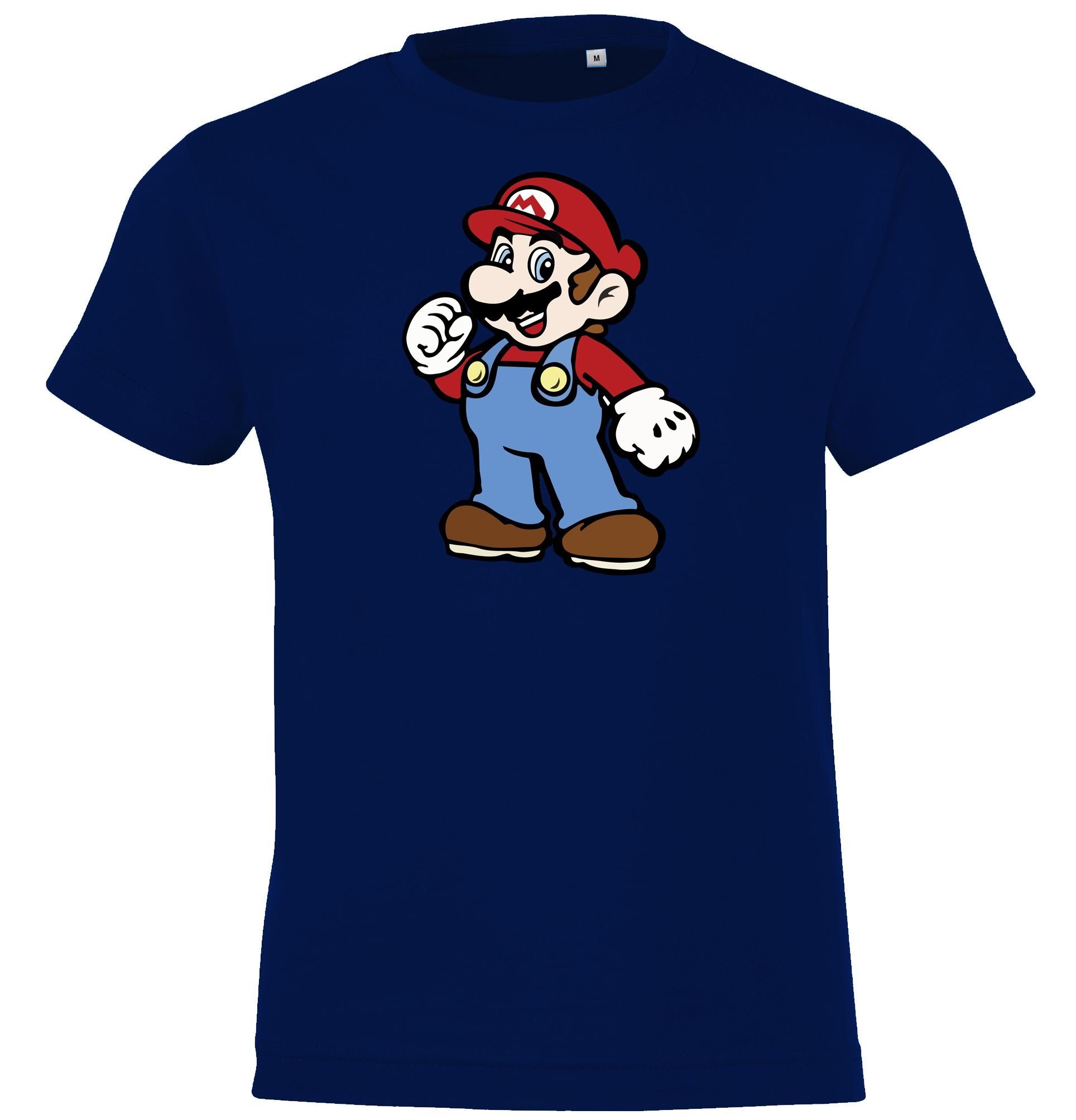 Youth Designz T-Shirt Mario Kinder T-Shirt Mit trendigem Front Druck Navyblau