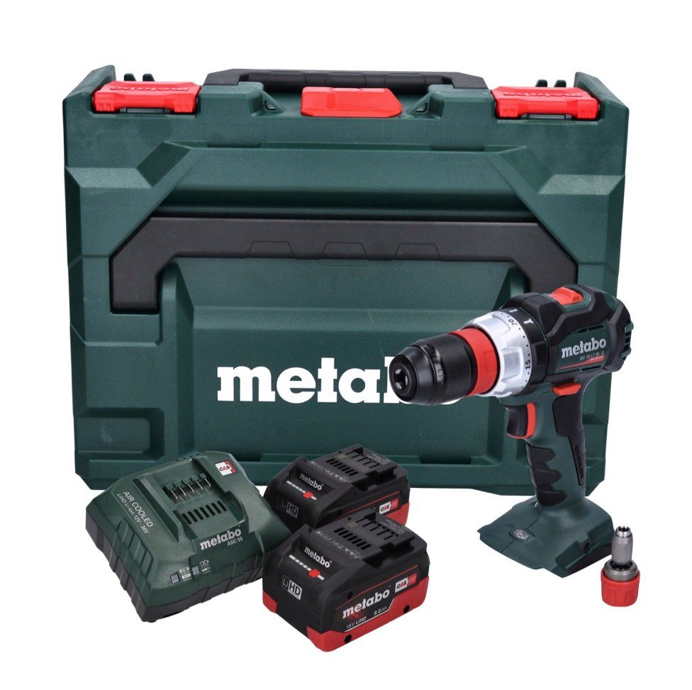 Thumbnail - metabo Säulenbohrmaschine BS 18 LT BL Q Akku Bohrschrauber 18 V 75 Nm Brushless + 2x Akku 8,0 A