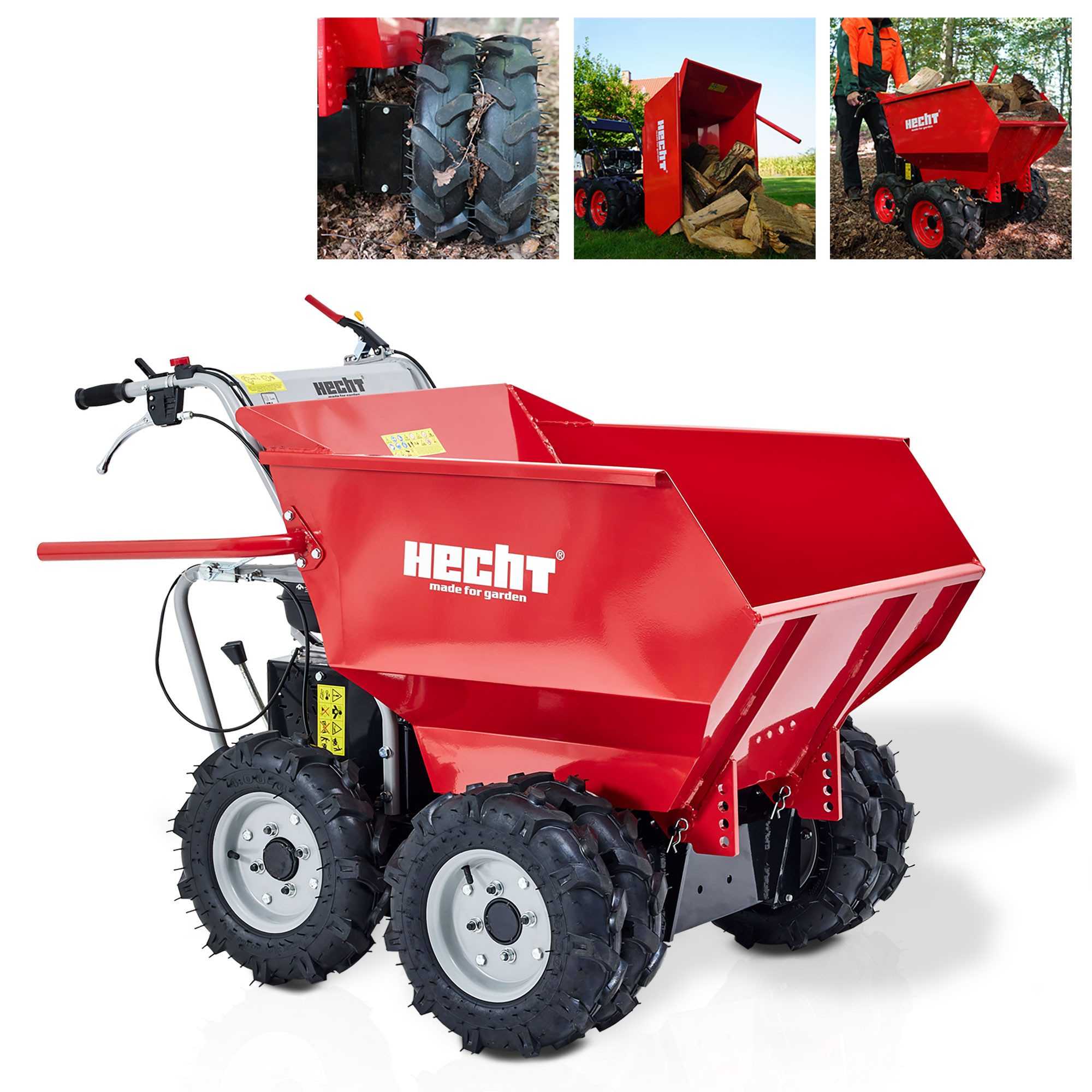 Hecht Motorschubkarre 2650, 4 km/h, Mulde 105x75x70cm, Mulden Kipper