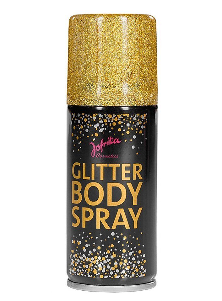 Metamorph Theaterschminke Glitzer Body spray gold 100 ml - Fasching Hallowee, Farbiges Körperspray mit aufregendem Glitzereffekt