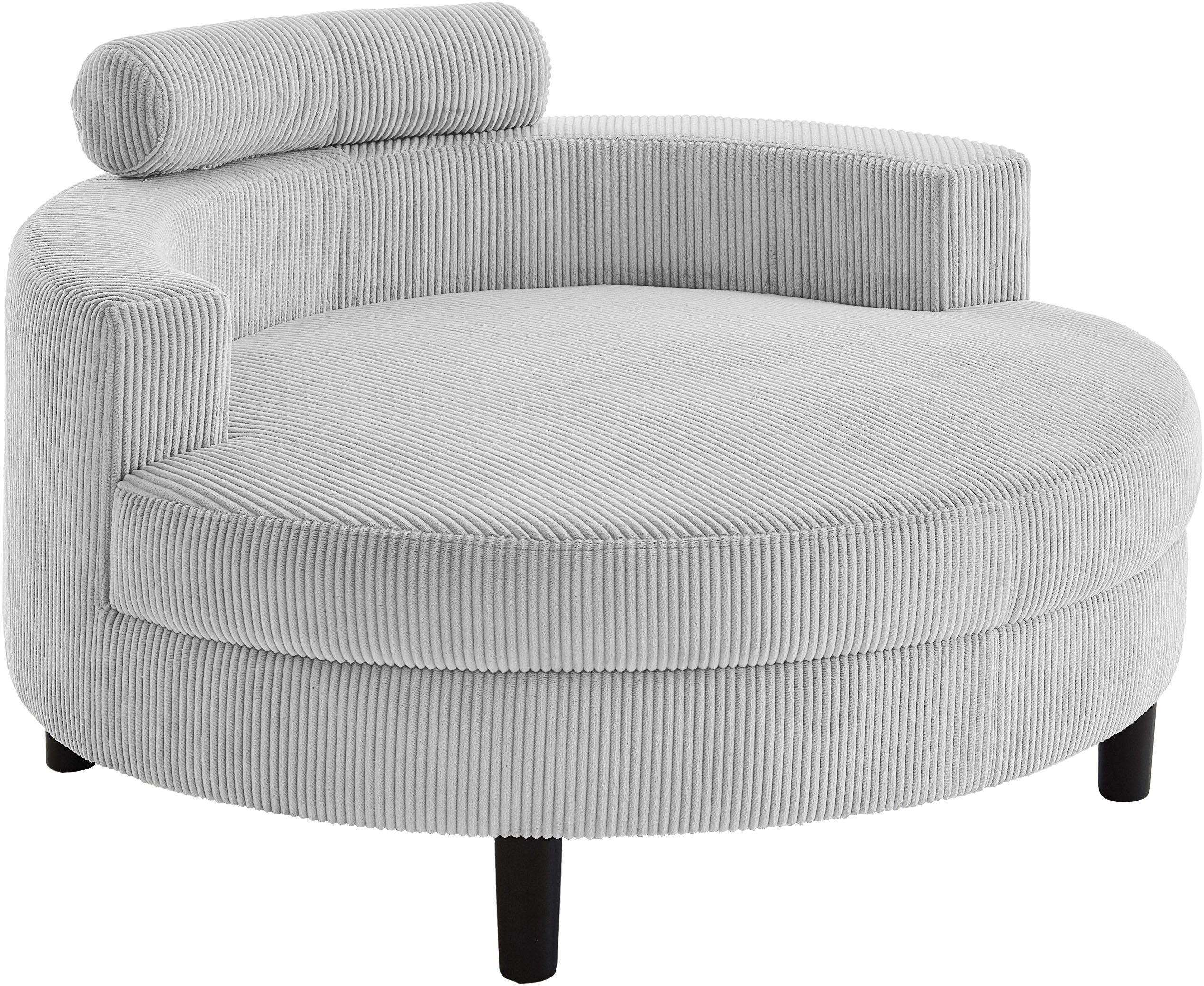 ATLANTIC home collection Loveseat Ravi, B: 114 cm, XXL- Sessel, mit Stauraumhocker, Rückenstütze & 4 Zierkissen