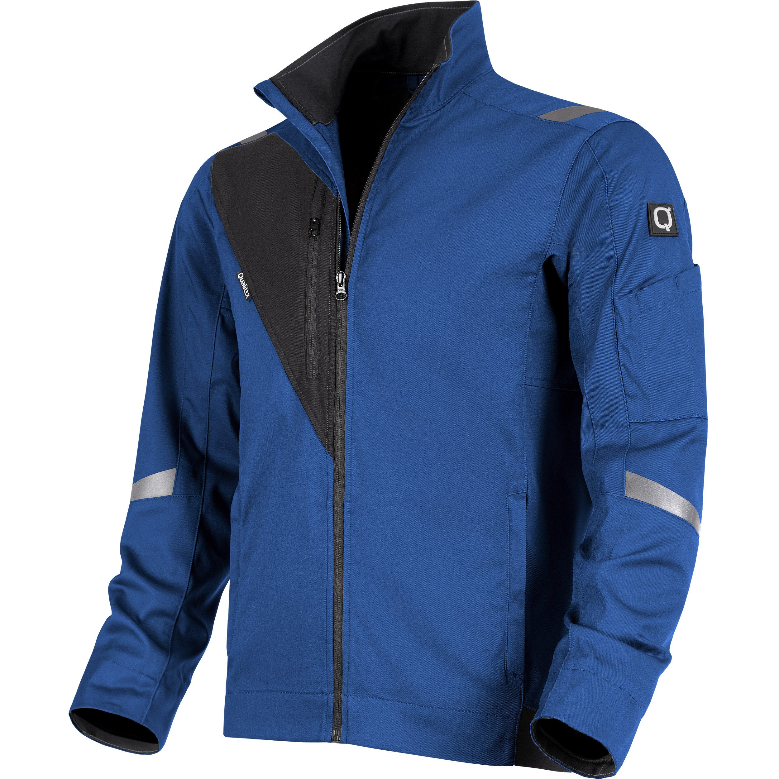 Qualitex Workwear Arbeitsjacke Arbeitsjacke Herren Stretch mit Up-Lift-System & ergonomische Passform (1-St) Herrenjacke mit 4-Wege-Stretch, Rückenverlängerung & Bewegungsfreiheit