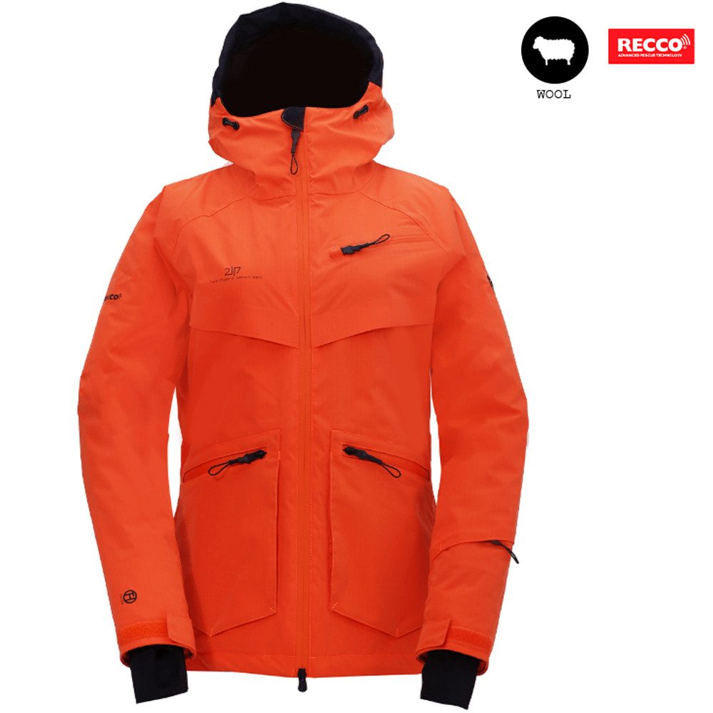 2117 of Sweden Trekkingjacke 2117 of Sweden Nyhem Merino Skijacke 30K Winterjacke Hardshell, orange