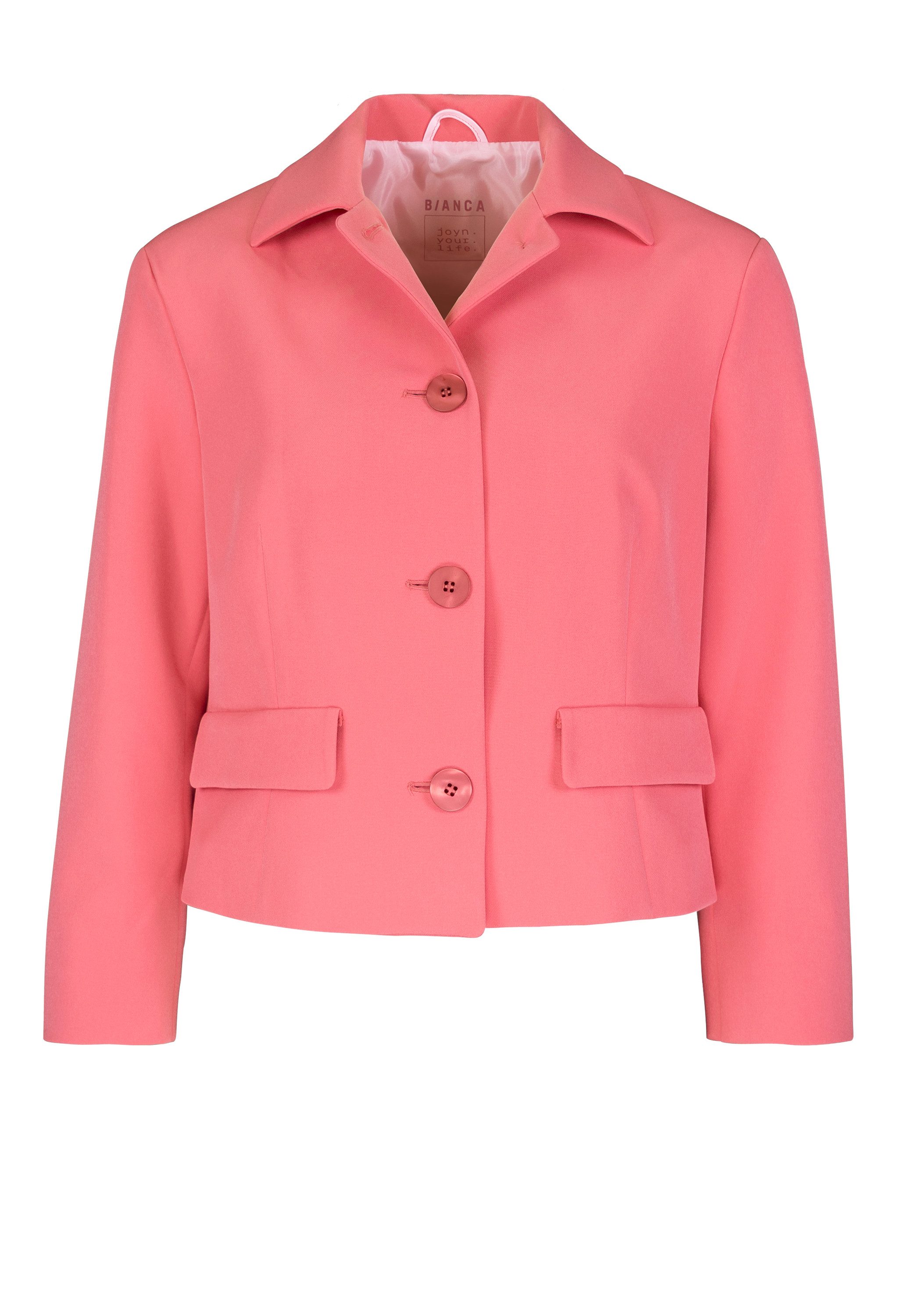 bianca Kurzblazer AVA mit Umlegekragen in Trendfarbe 'dark tulip'