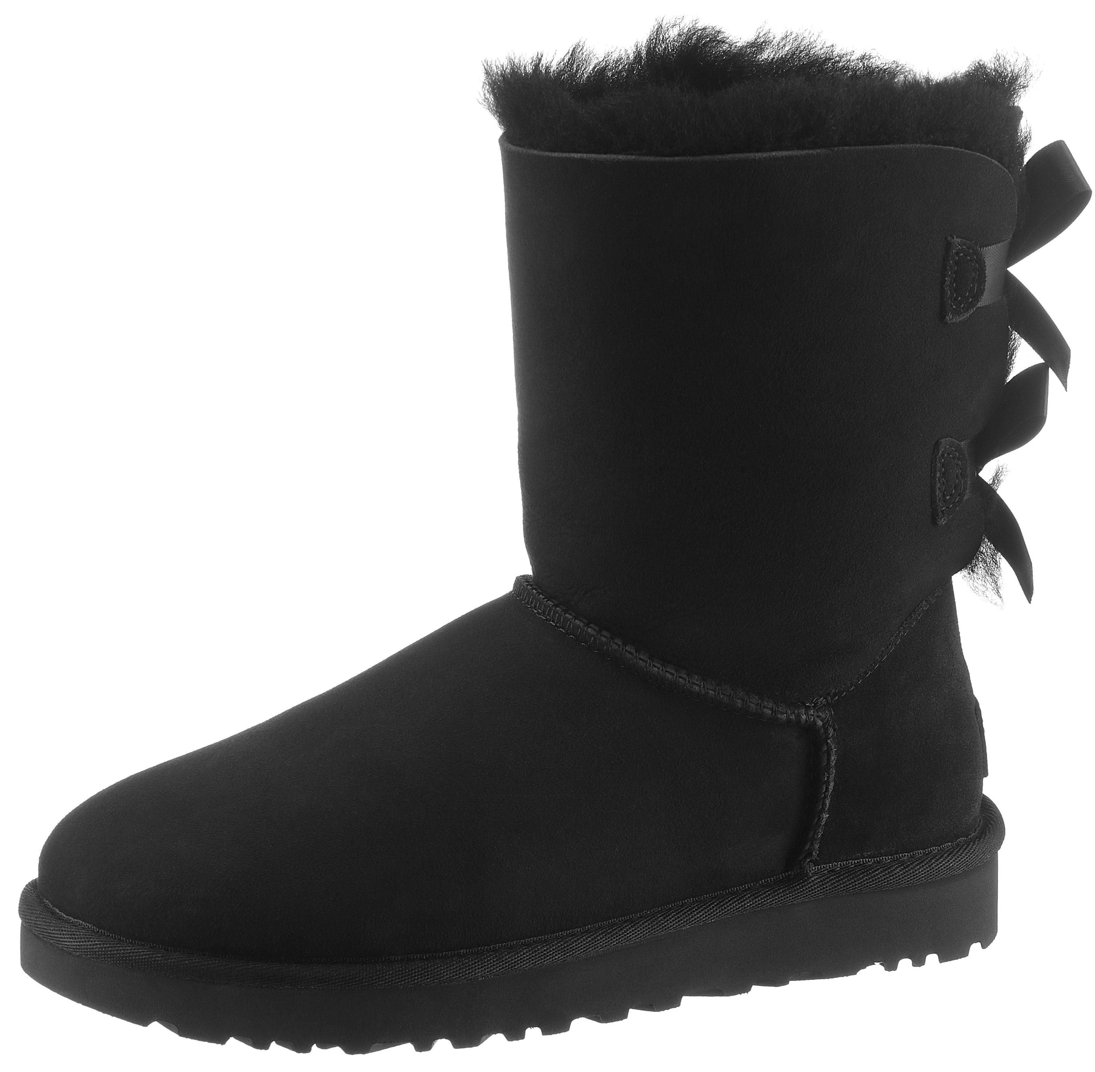 Bailey UGG Schlupfboots Schaft mit black Satinschleifen 2 hinten am Bow