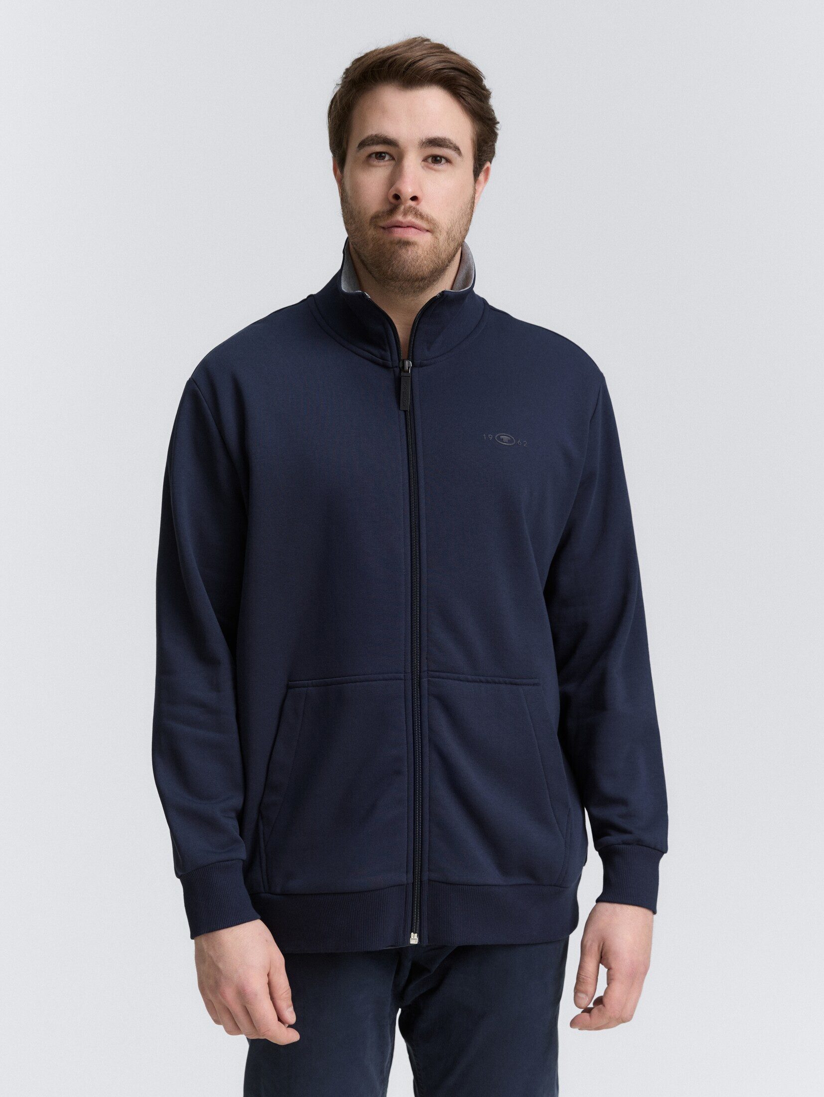 Sweatshirt Plus Size - Sweatjacke mit Stehkragen