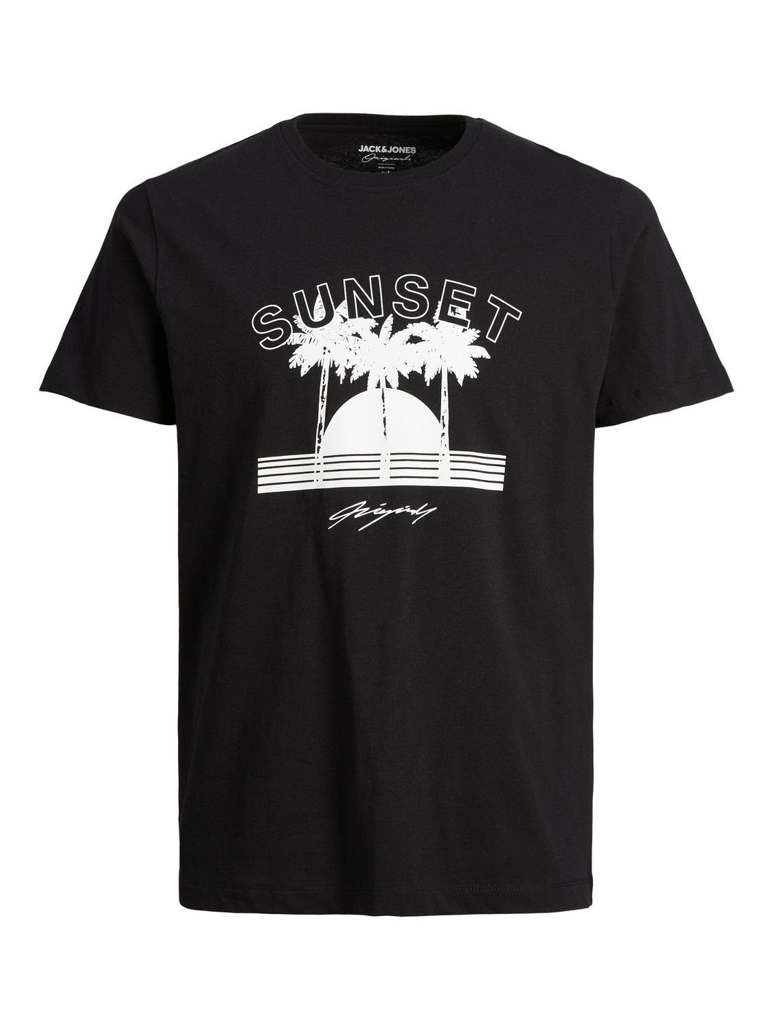 Jack & Jones T-Shirt 12235217 JORTULUM (1-tlg) Black aus UV Baumwolle