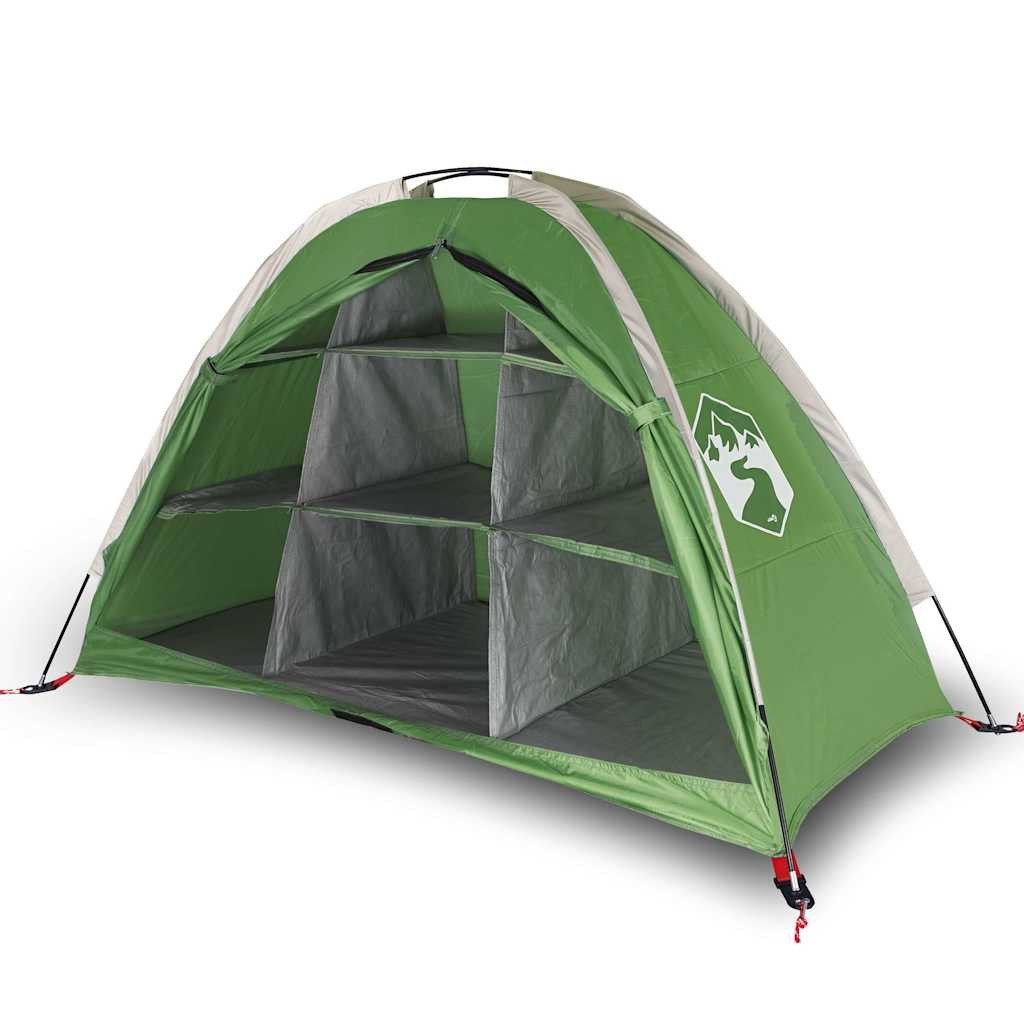 vidaXL Kuppelzelt Camping-Organizer-Zelt 9 Fächer Grün Wasserdicht, (1 tlg) günstig online kaufen