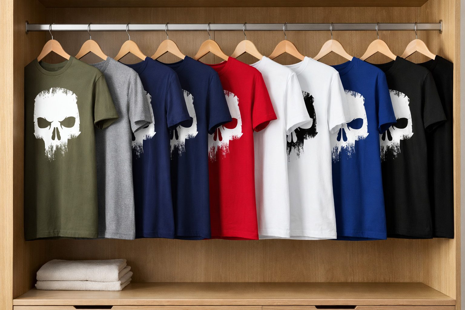 Blondie & Brownie T-Shirt Angry Skull Wütender Totenkopf Herren Shirt Film TV Motiv Herren T-Shirt Angry Skull Totenkopf Motiv Rock Style Regular Fit