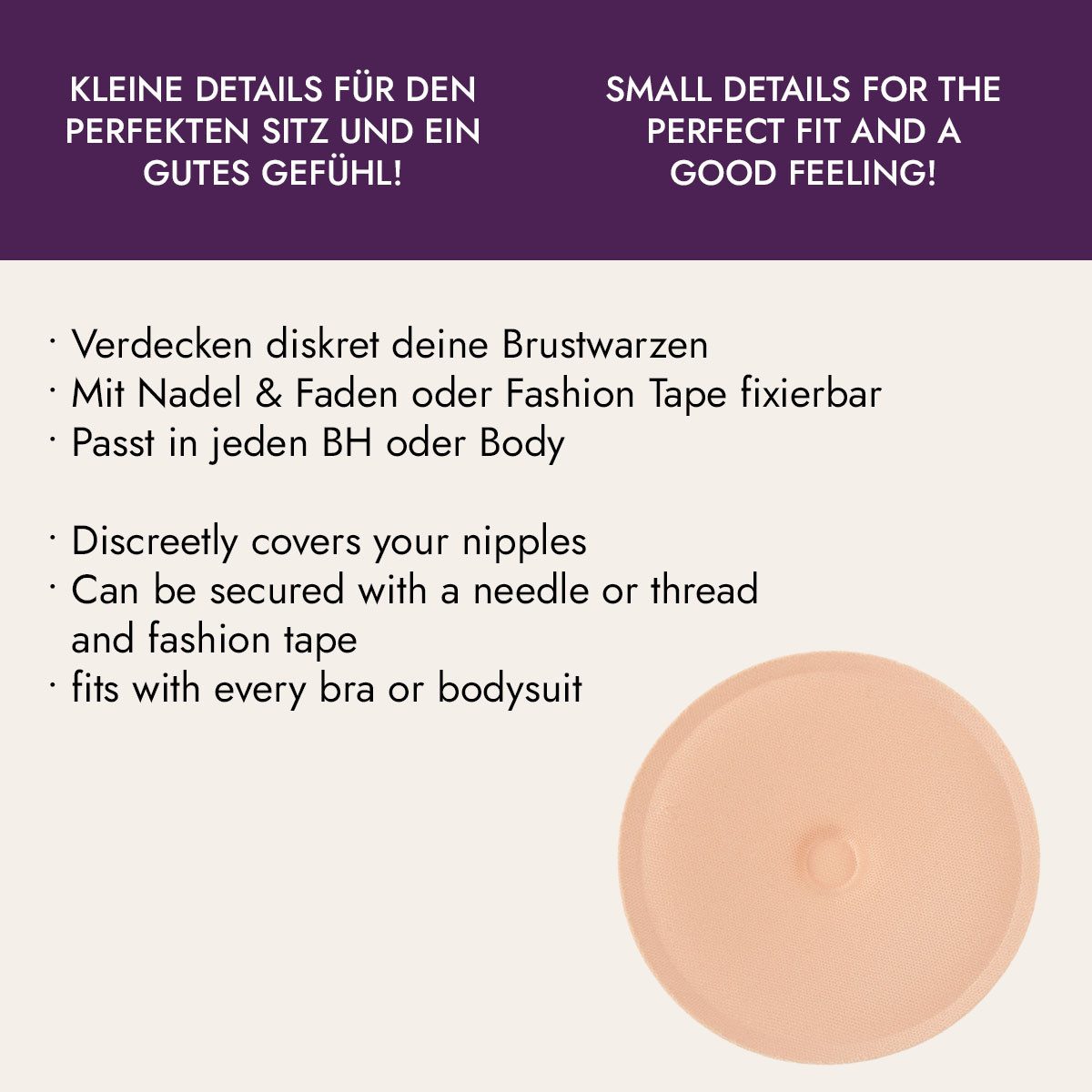 Miss Perfect Brustwarzenabdeckung 70002-9, Foam Nipple Covers – diskrete Abdeckung & Komfort