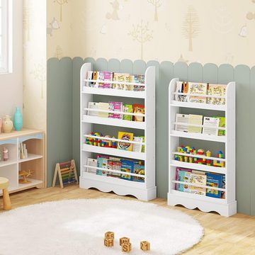 EUGAD Bücherregal, 1-tlg., Kinderregal mit 4 Ebenen aus Holzwerkstoff