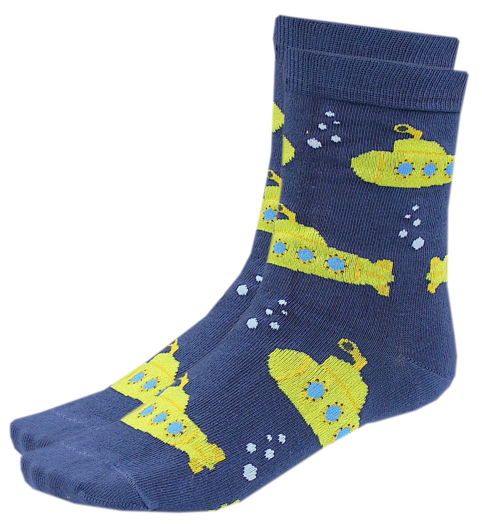 Kinder Socken und Blau 6er Gelb Bunt Grün TupTam TupTam Flugzeug Weltraum Mädchen Dunkelblau Jungen Bär Pack Freizeitsocken Gemustert für