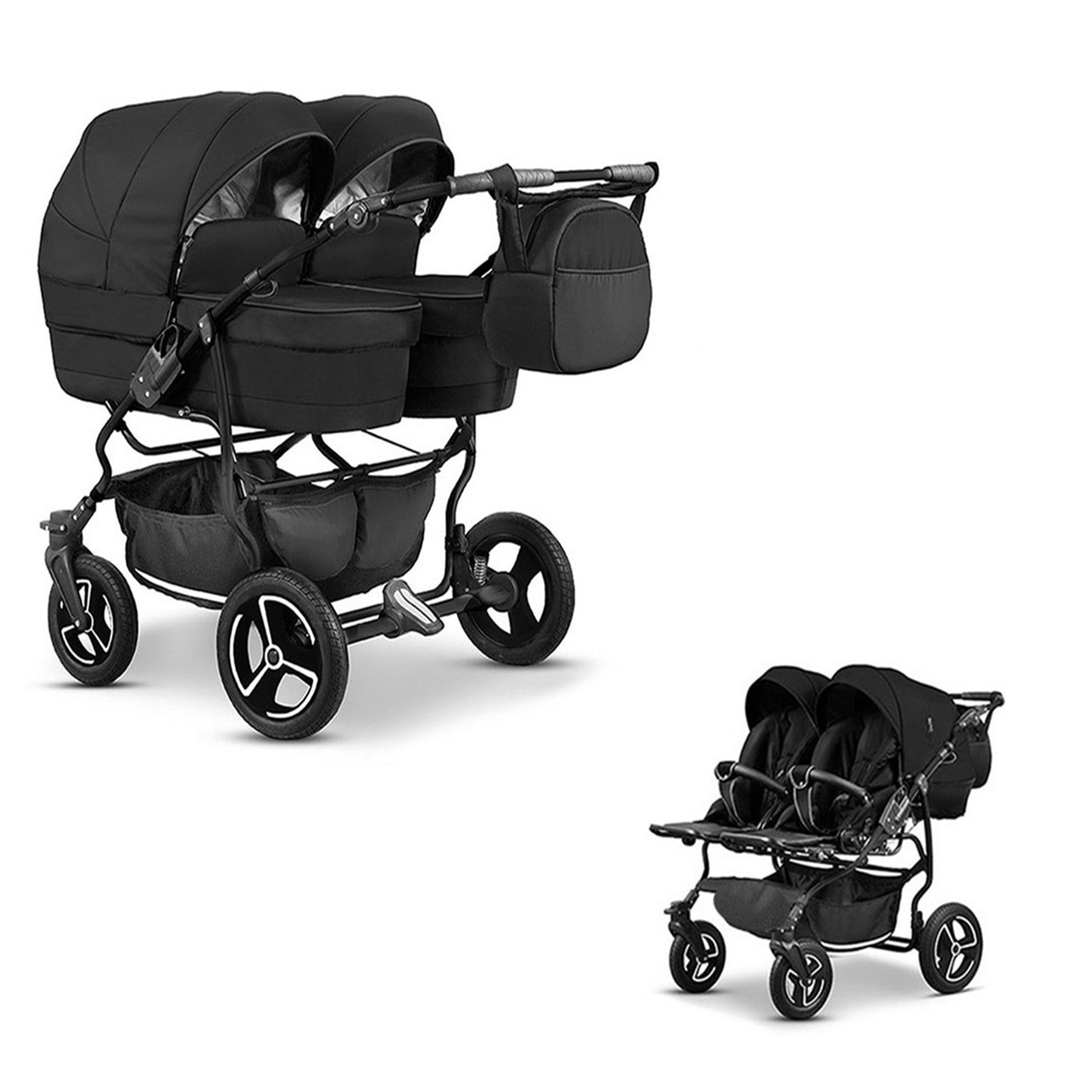 Elcar Zwillingswagen Zwillingskinderwagen 2 in 1 Twin Star - 10 Teile - in 16 Кольора(ів)