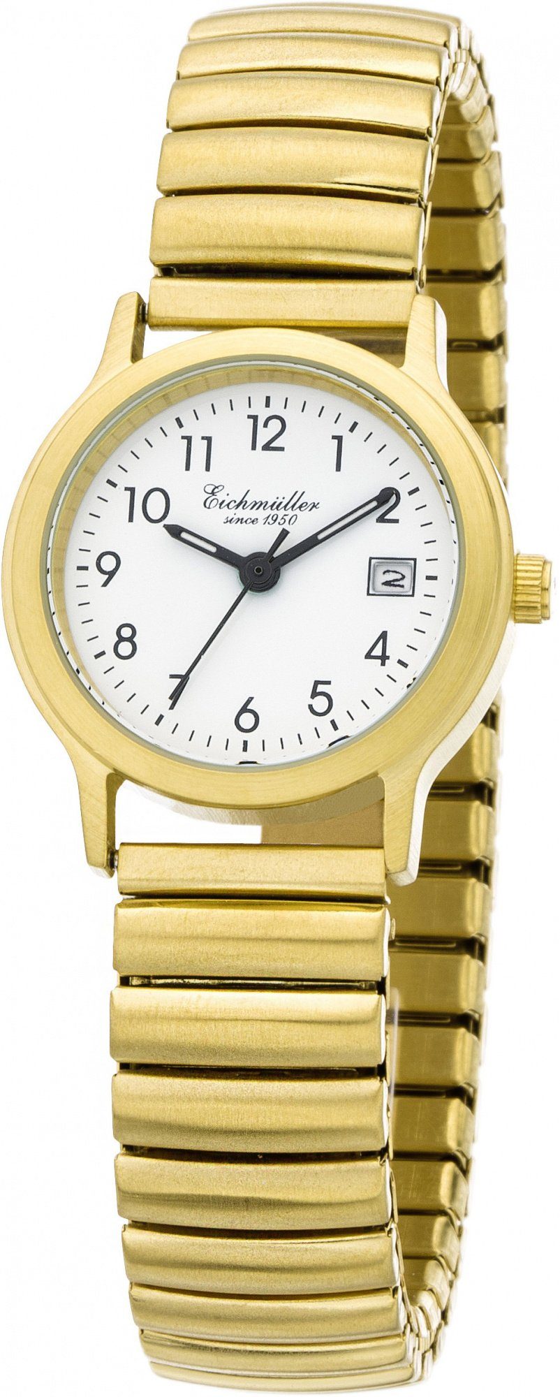 Eichmüller Quarzuhr Damenuhr – Goldfarbene Armbanduhr günstig online kaufen